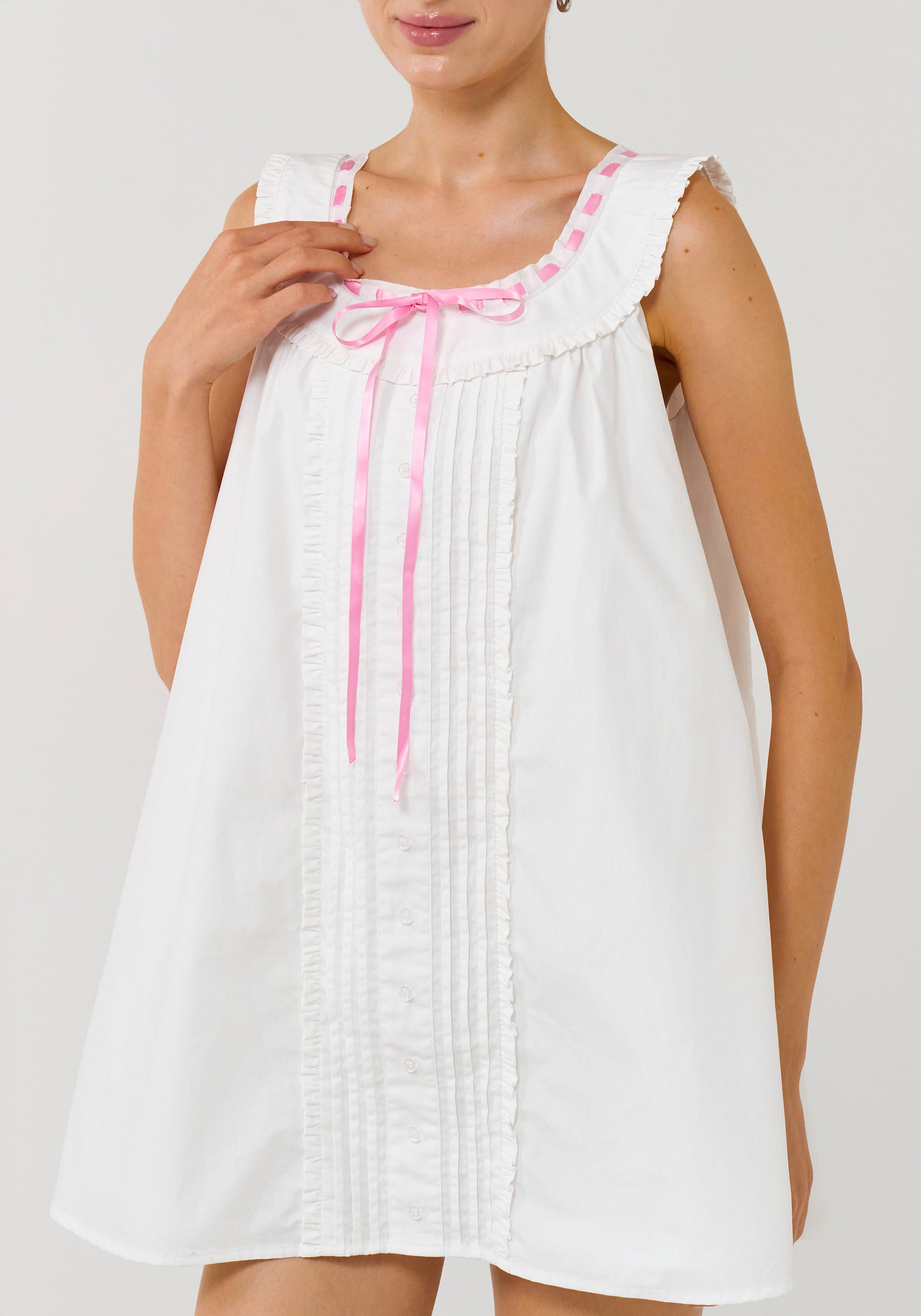 POPLIN BOW DRESS