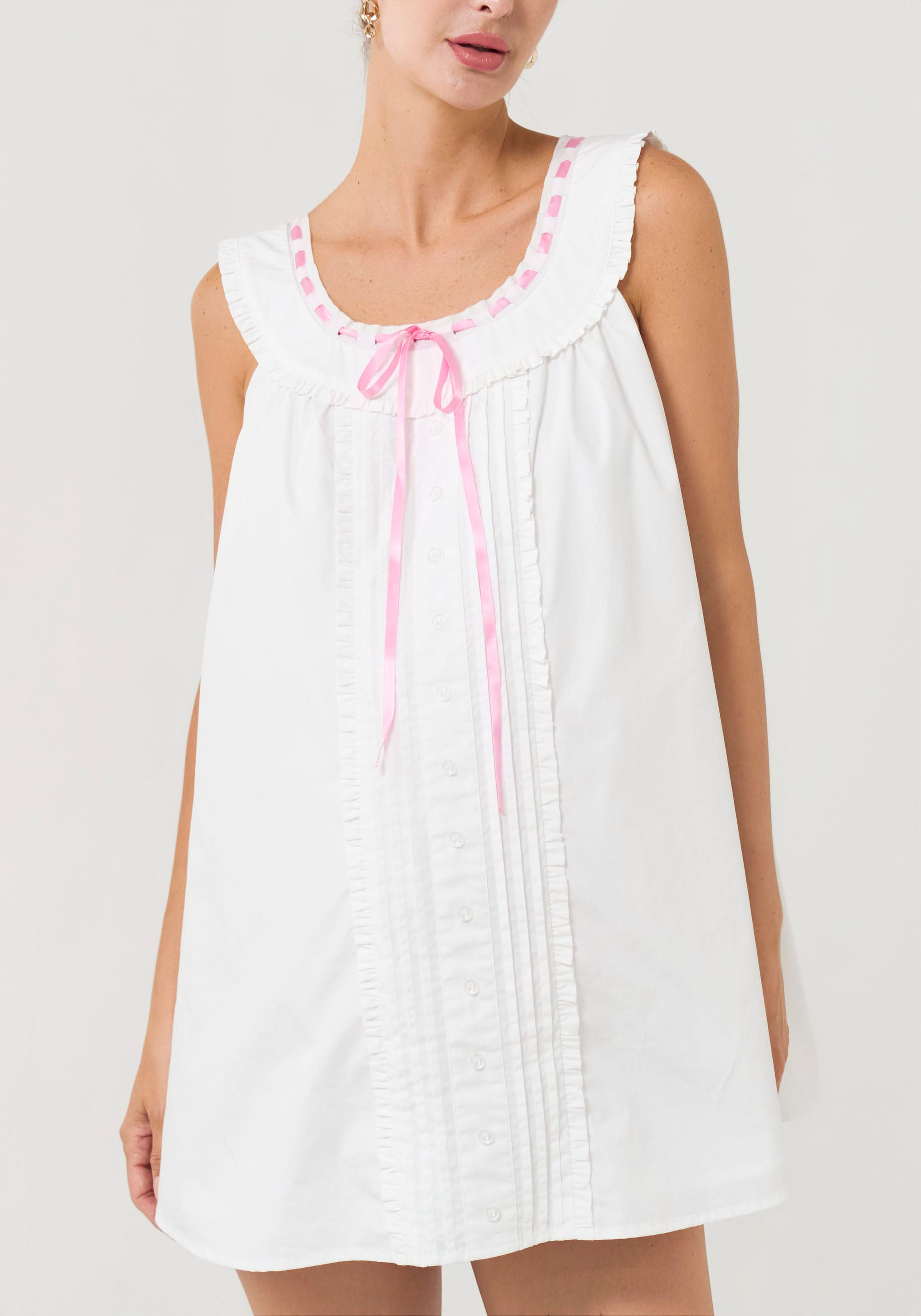 POPLIN BOW DRESS