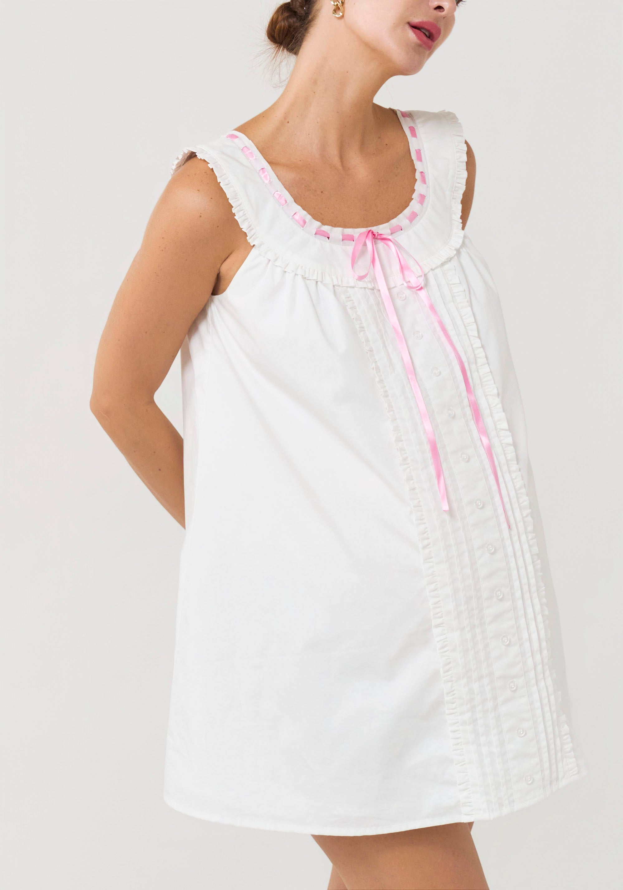POPLIN BOW DRESS