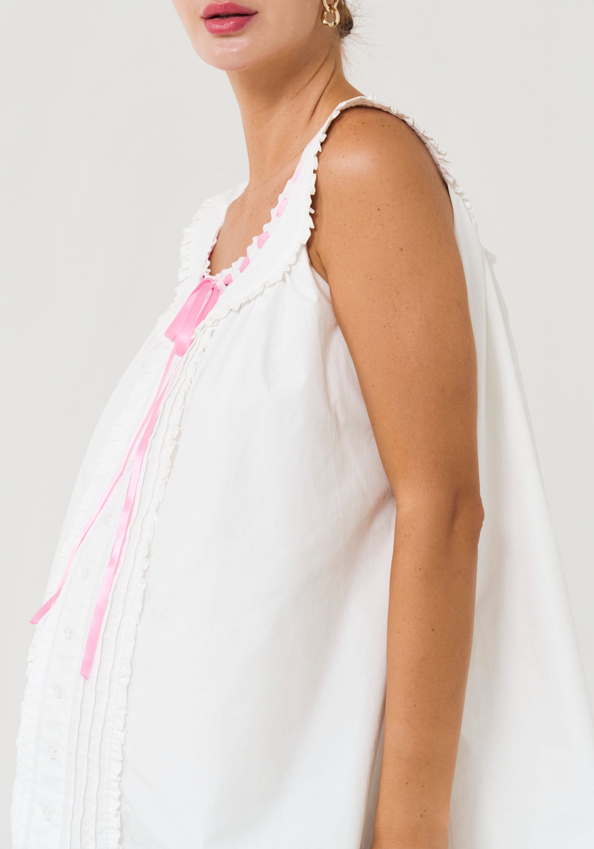 POPLIN BOW DRESS