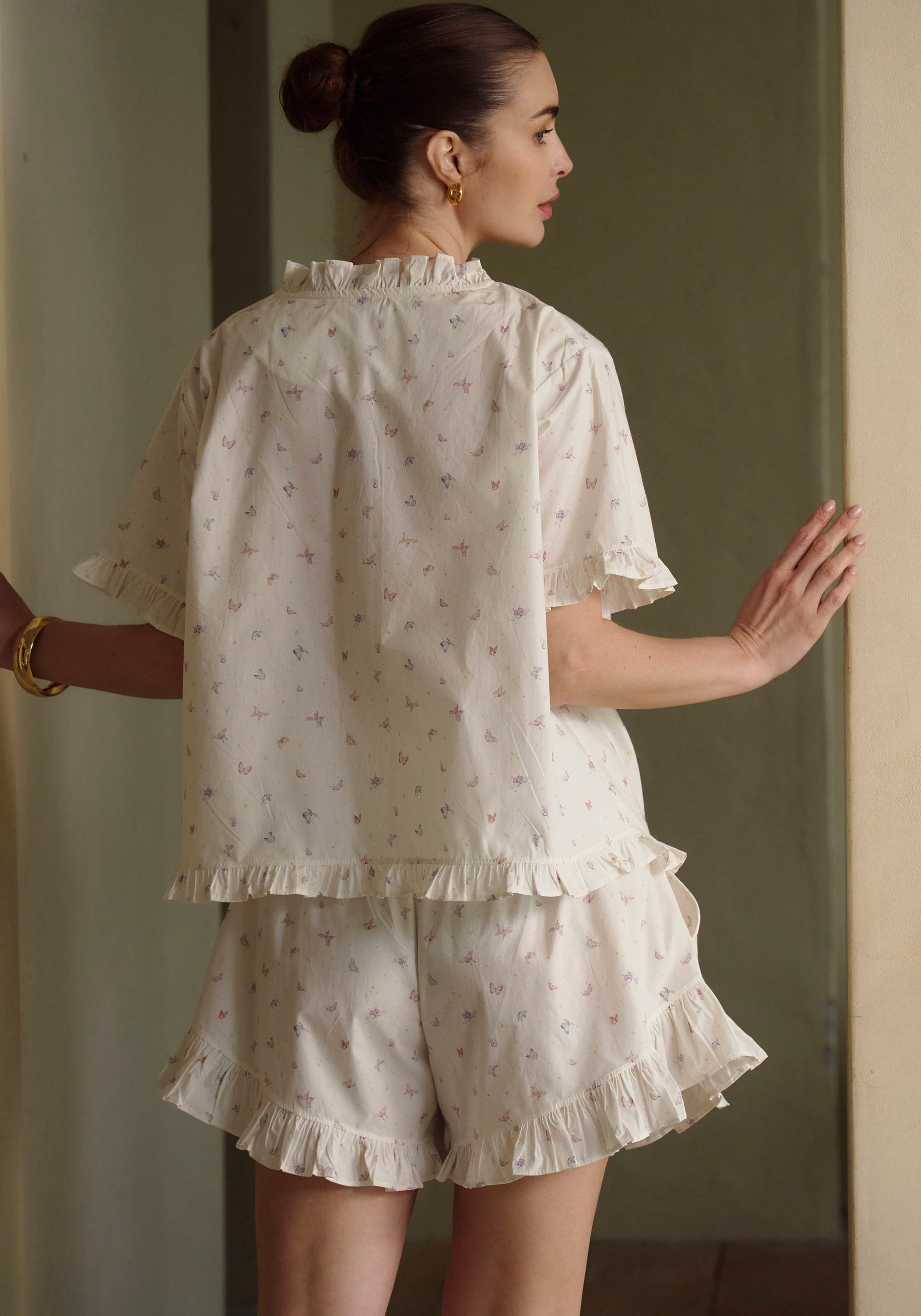 FRILLED BOWS TOP & SHORTS SET