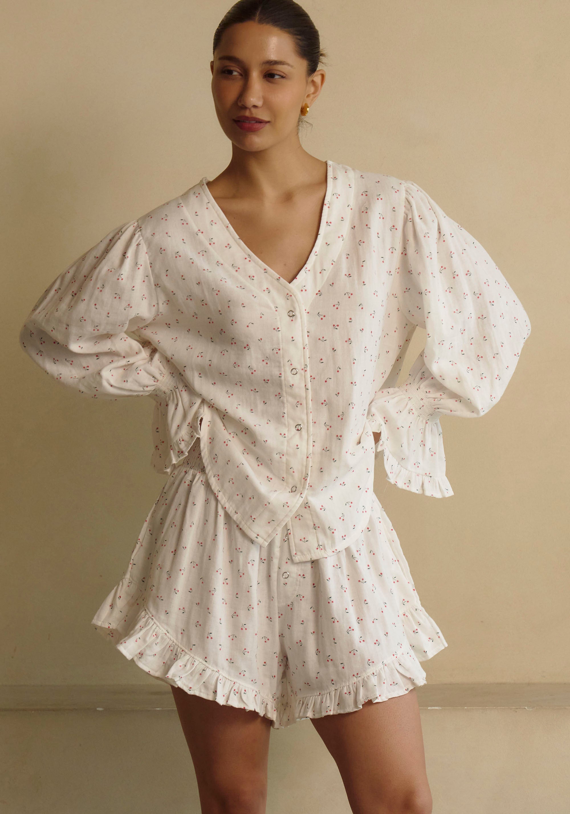 LUXE RUFFLED MUSLIN SET