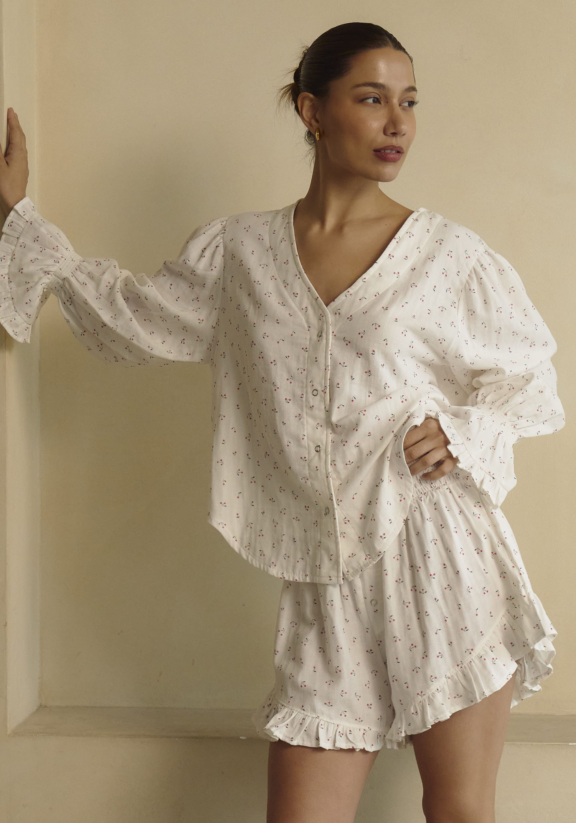 LUXE RUFFLED MUSLIN SET