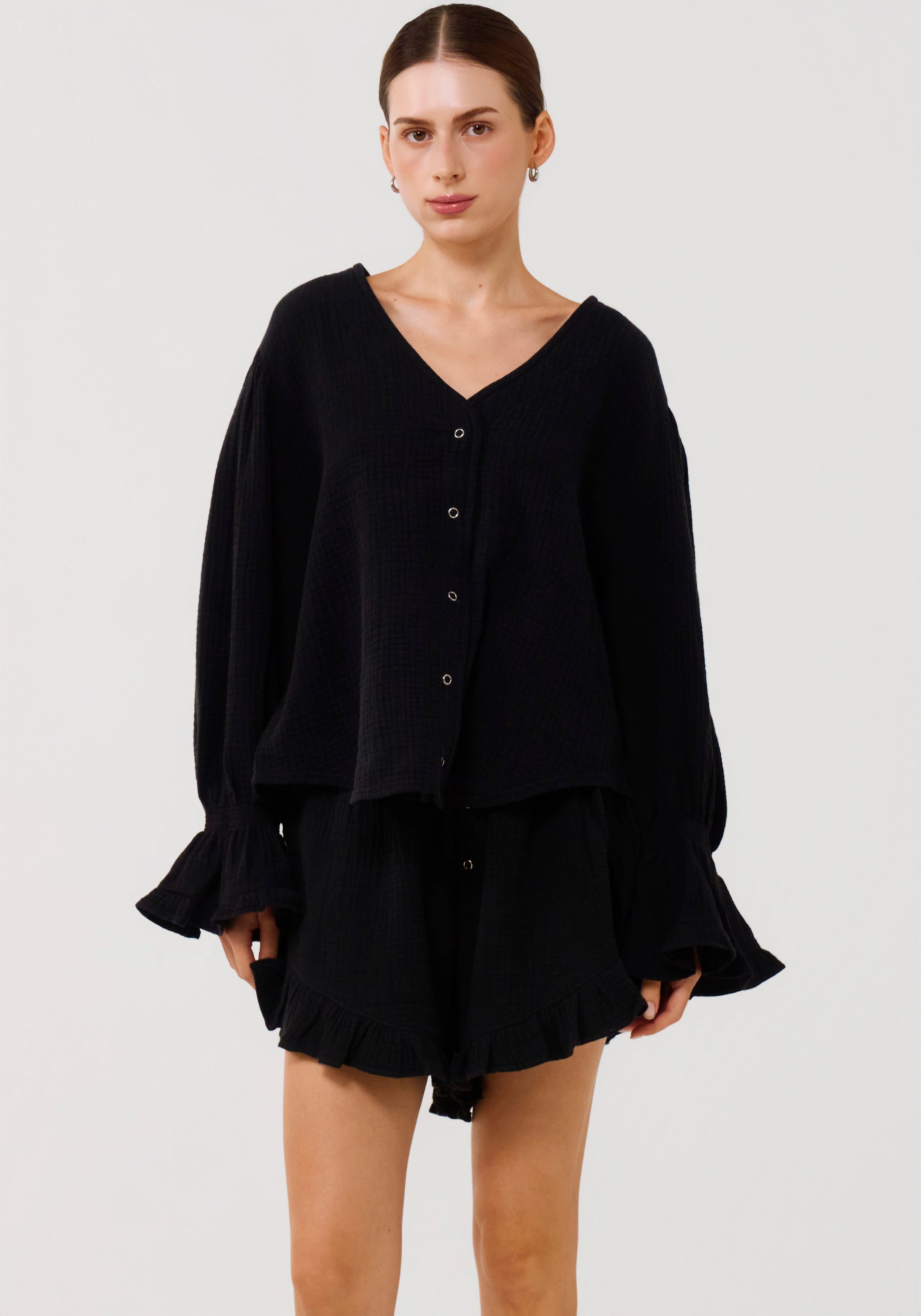 LUXE RUFFLED MUSLIN SET