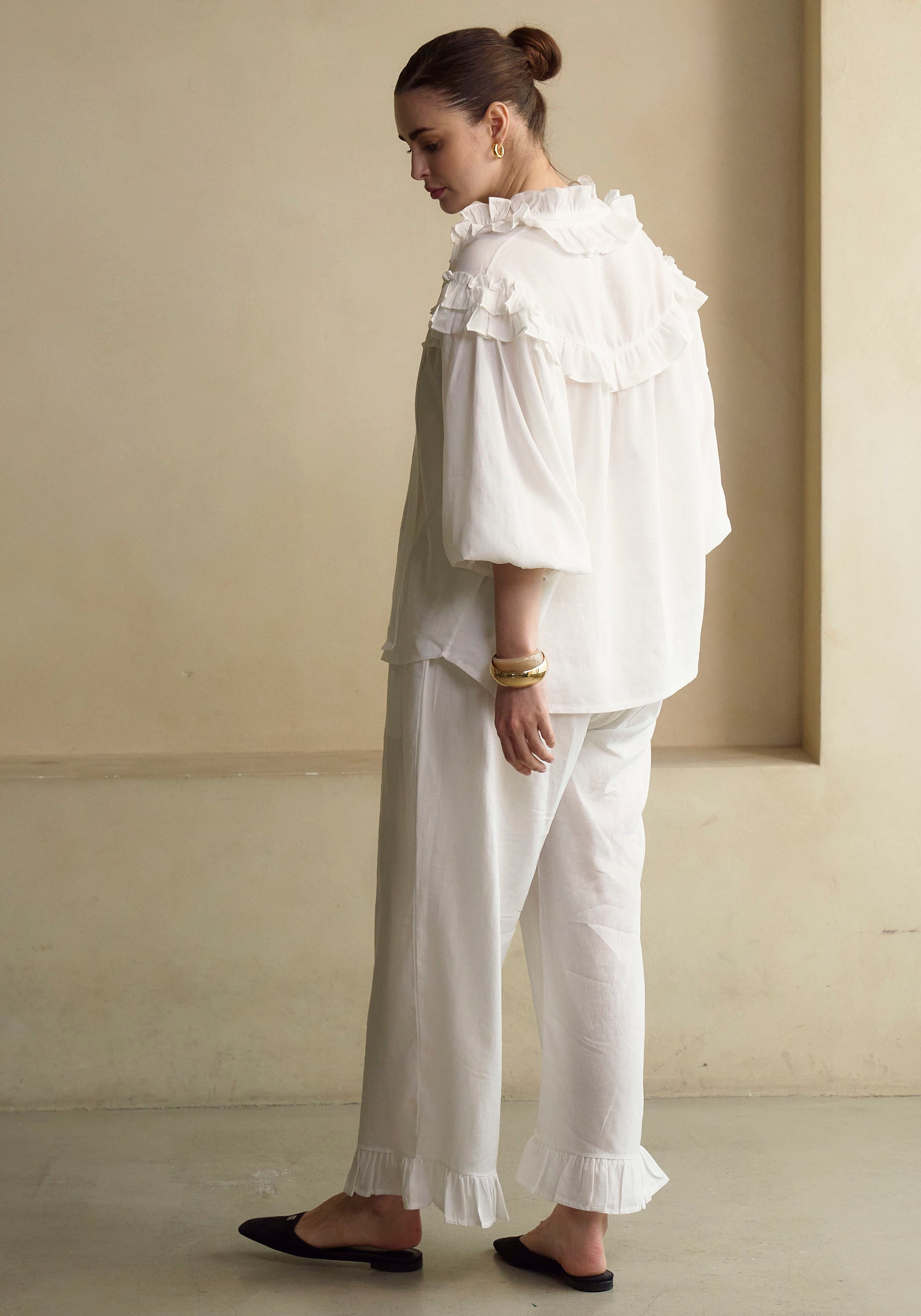 FREYA LINEN BLOUSE & PANTS SET