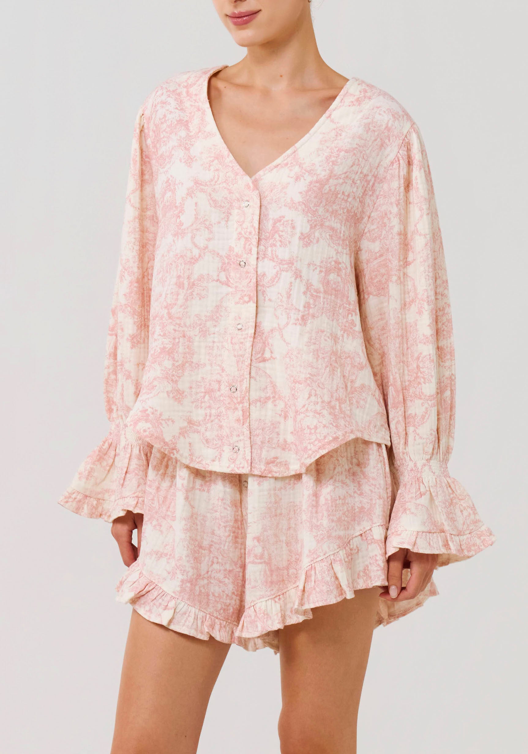 LUXE RUFFLED MUSLIN SET