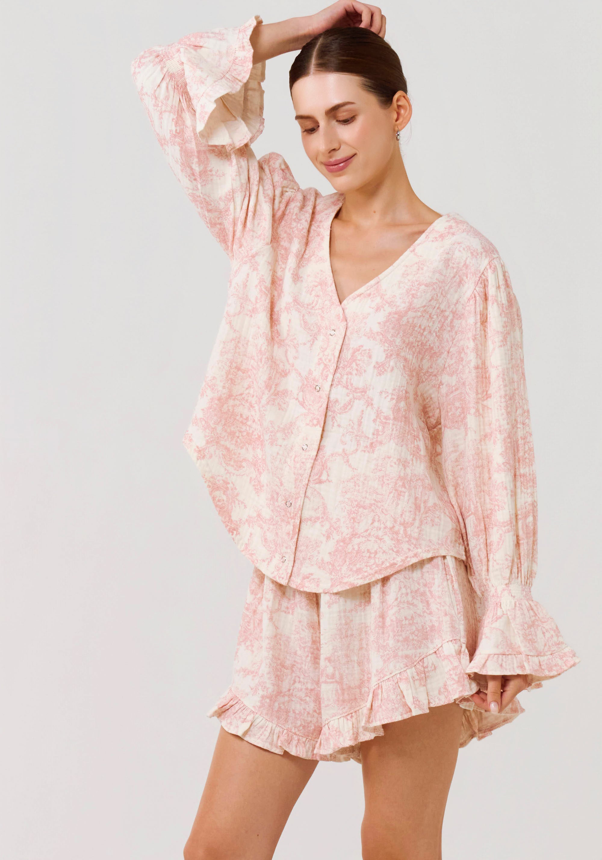 LUXE RUFFLED MUSLIN SET