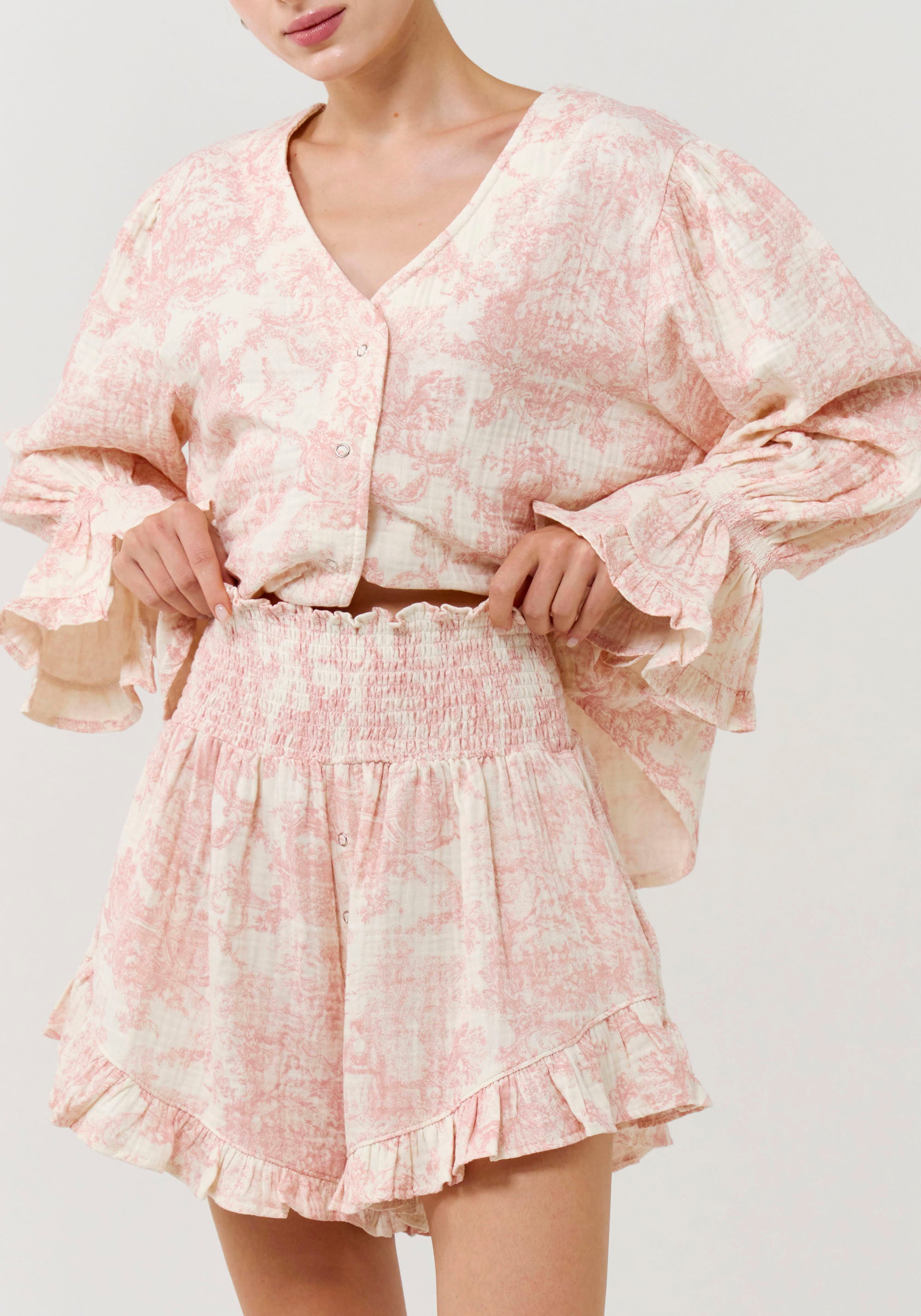 LUXE RUFFLED MUSLIN SET