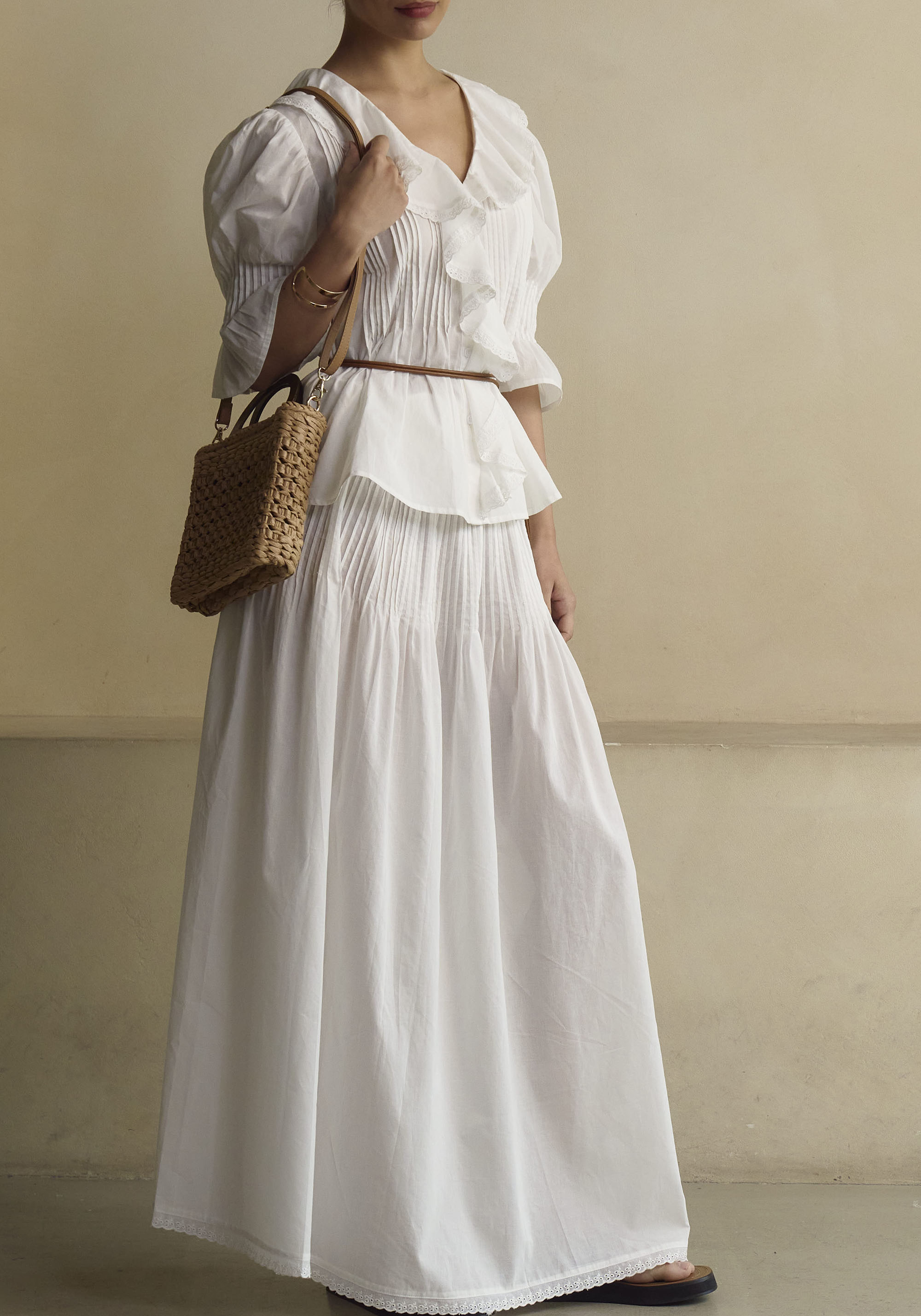 HESTIA LINEN TOP & SKIRT SET