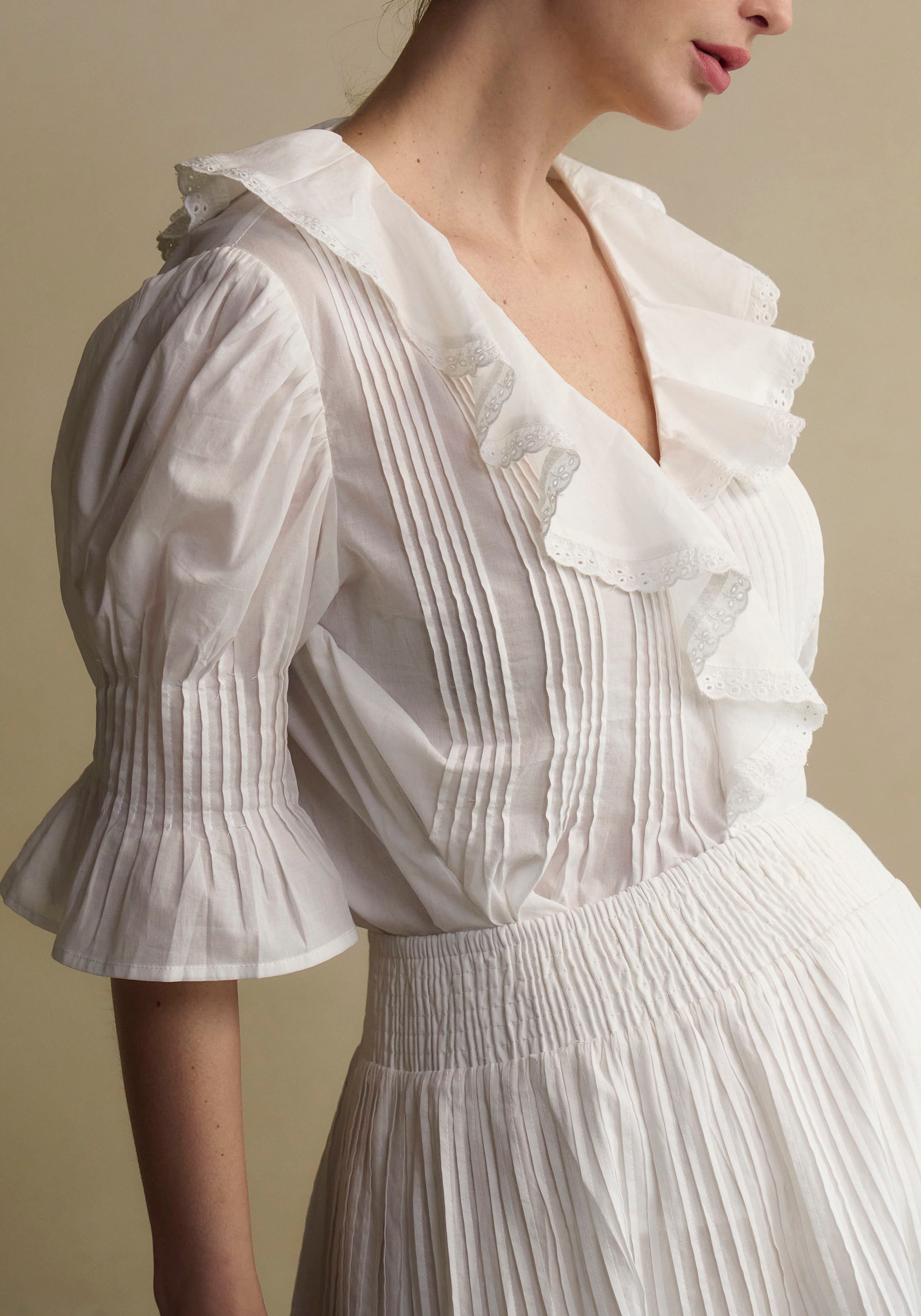 HESTIA LINEN TOP & SKIRT SET