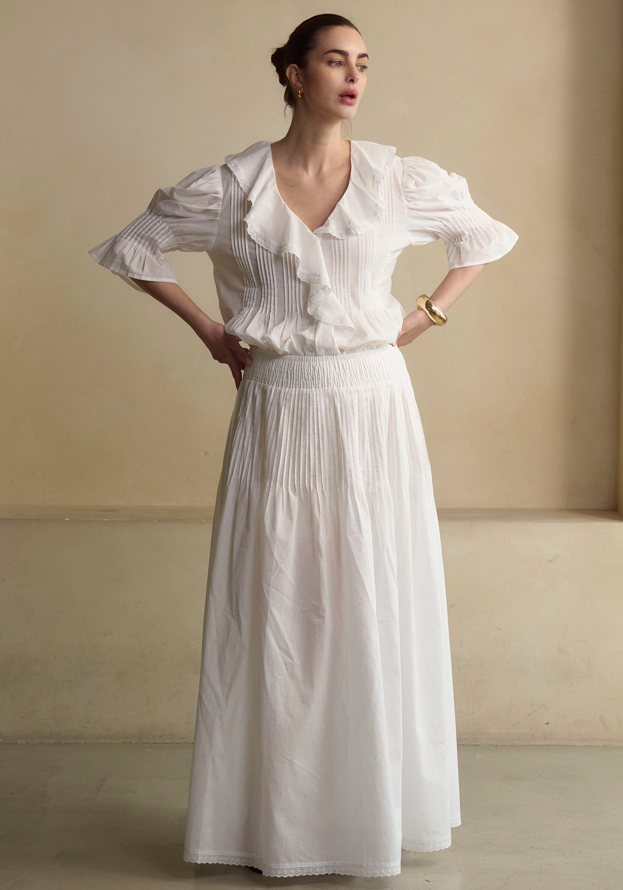 HESTIA LINEN TOP & SKIRT SET