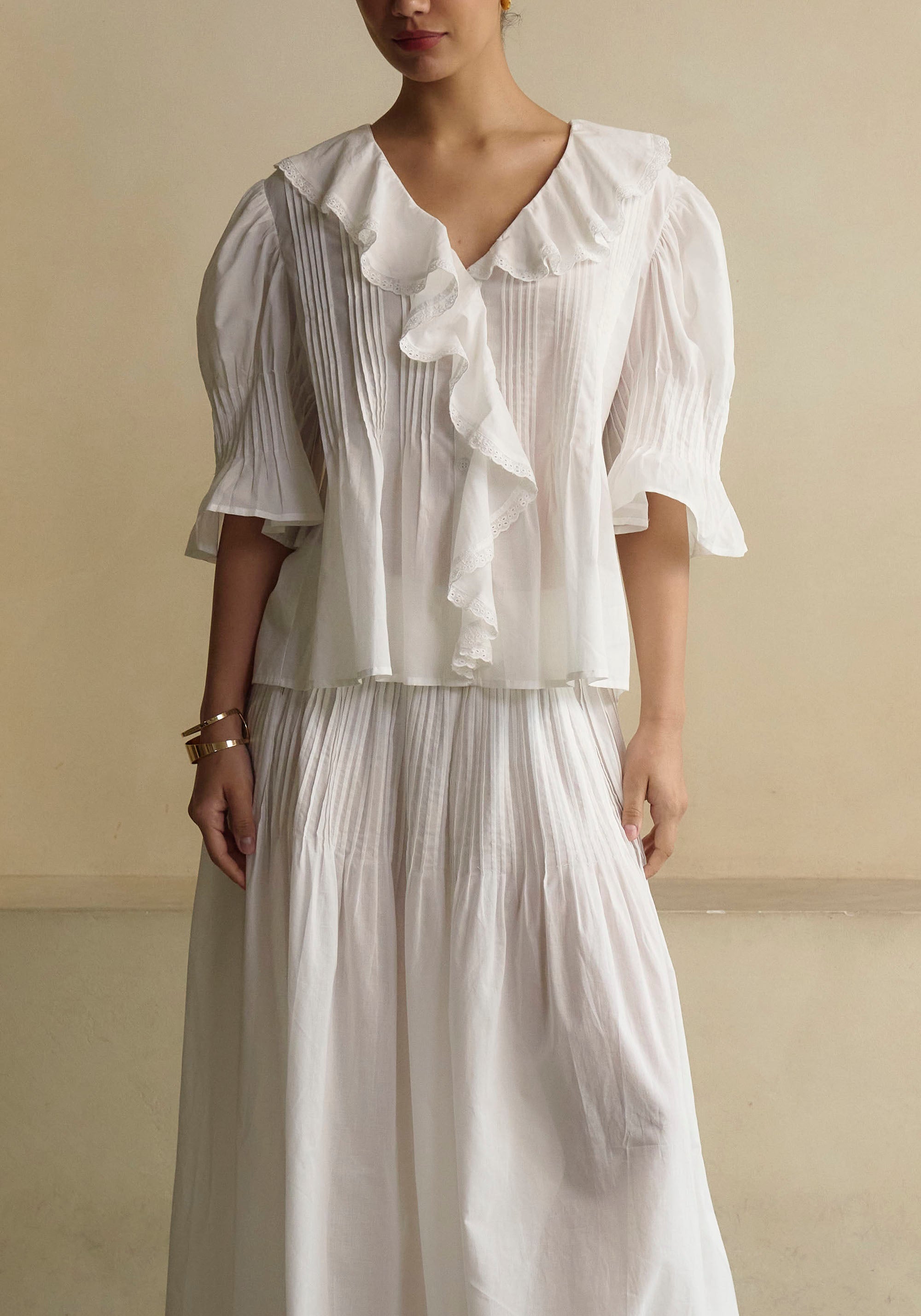 HESTIA LINEN TOP & SKIRT SET