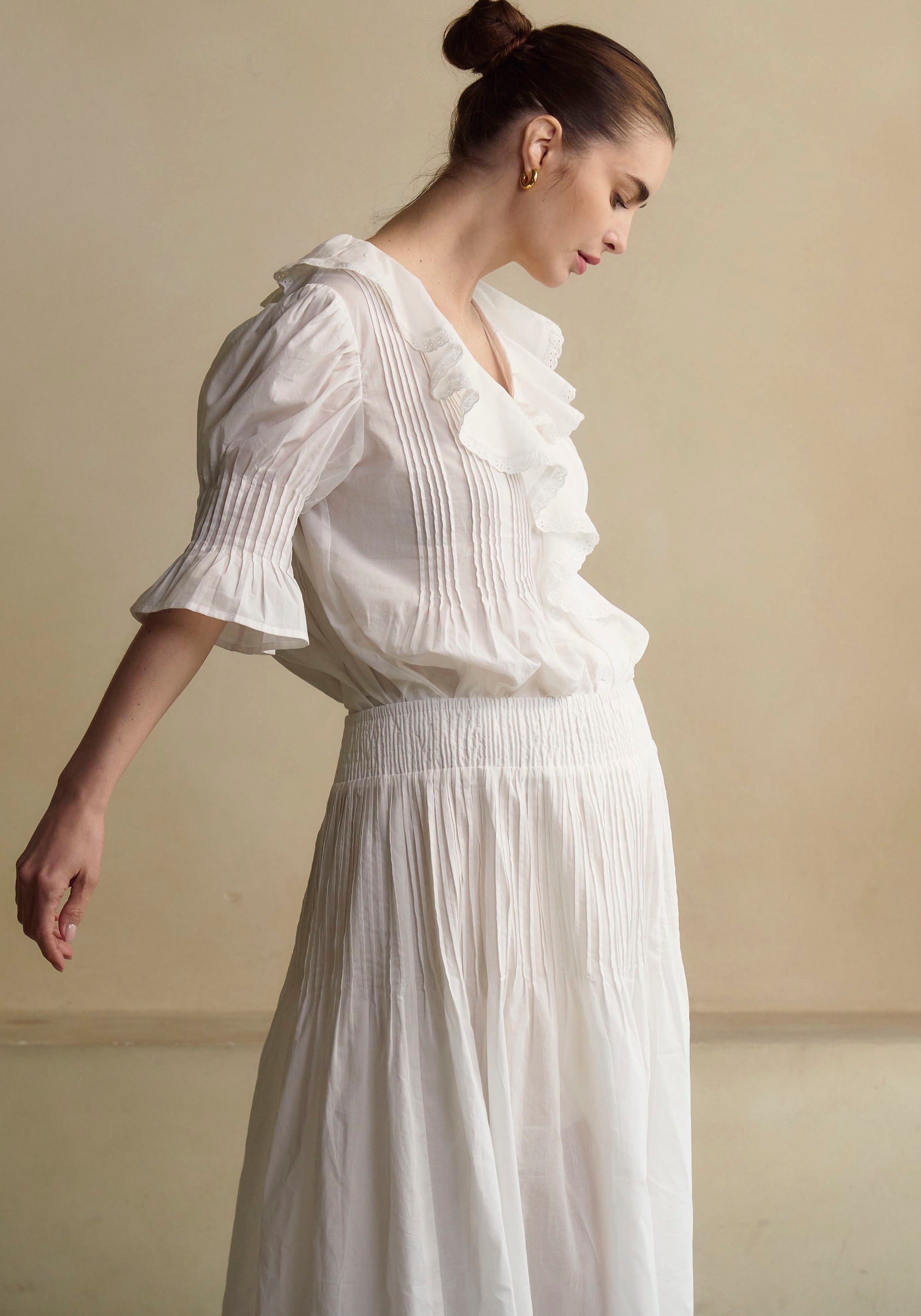 HESTIA LINEN TOP & SKIRT SET