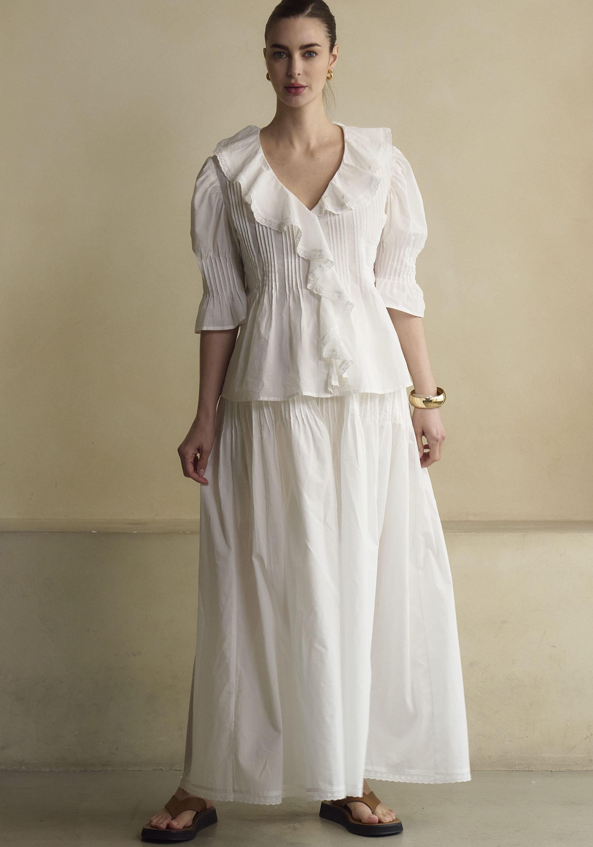 HESTIA LINEN TOP & SKIRT SET