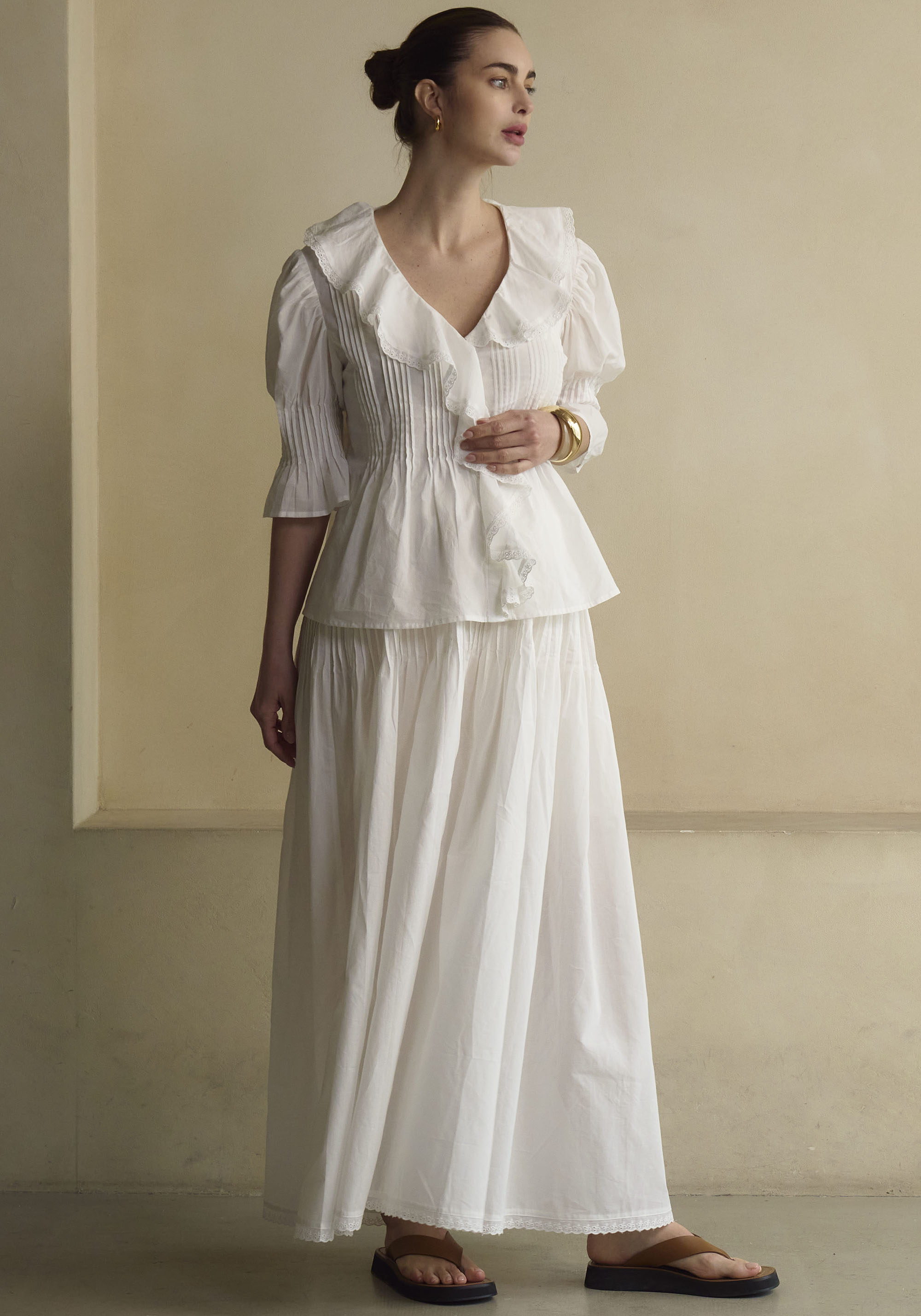 HESTIA LINEN TOP & SKIRT SET