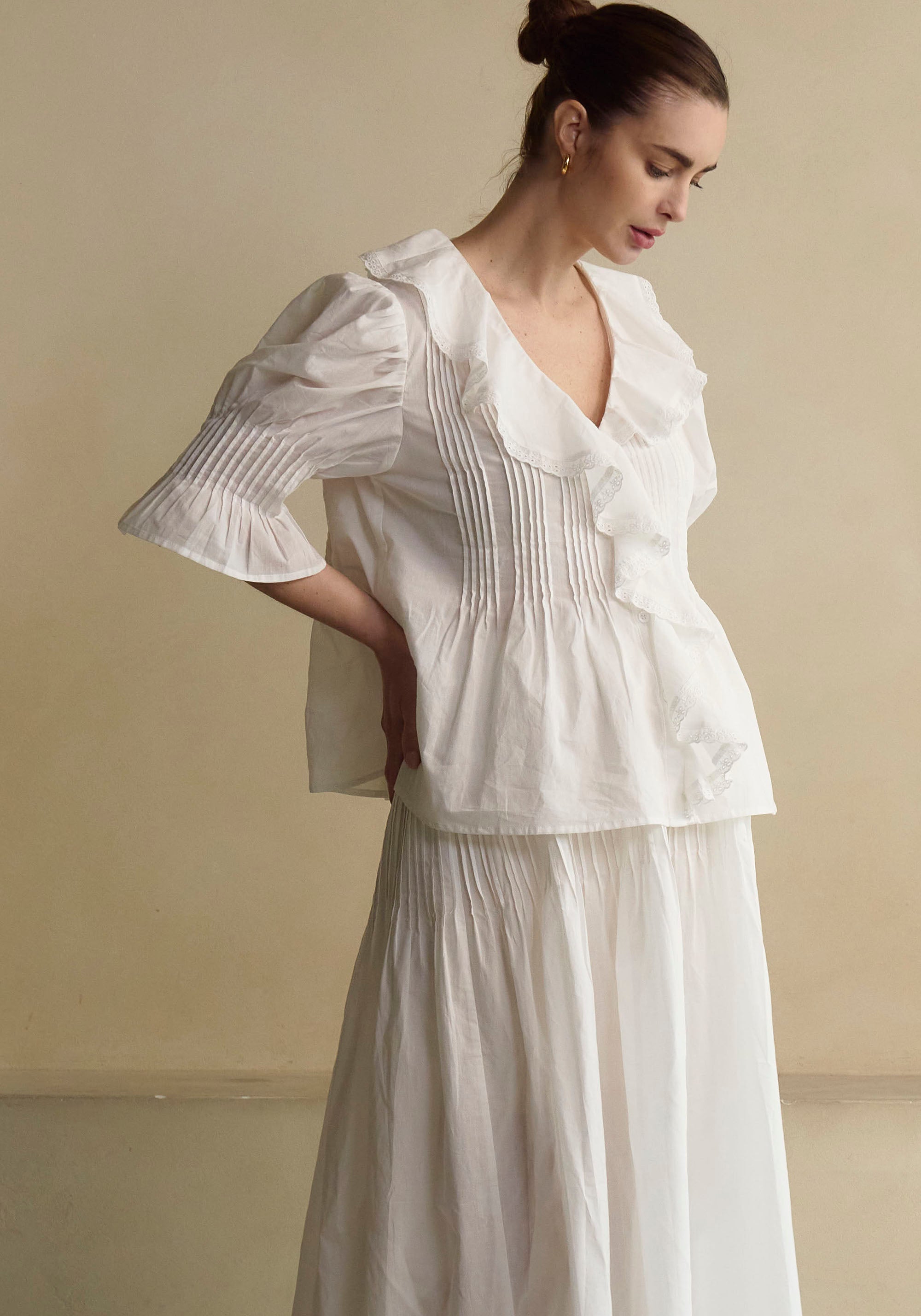HESTIA LINEN TOP & SKIRT SET