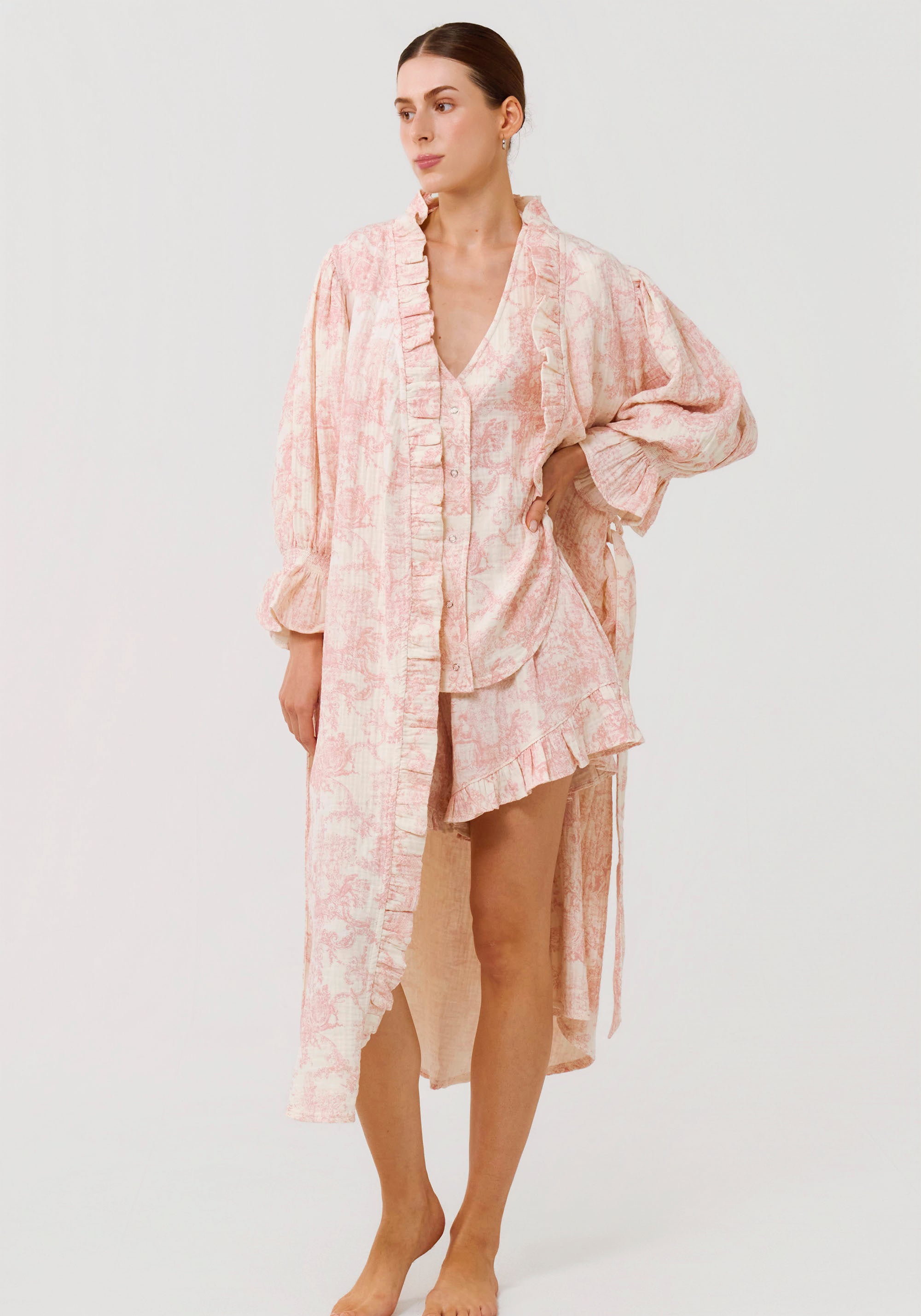 LUXE RUFFLED MUSLIN SET