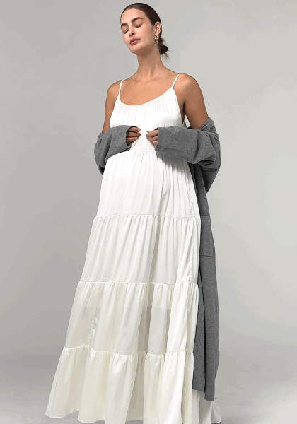 white knit maxi dress Erroll Drop Waist Knit Maxi Strapless Dress | White | Womens