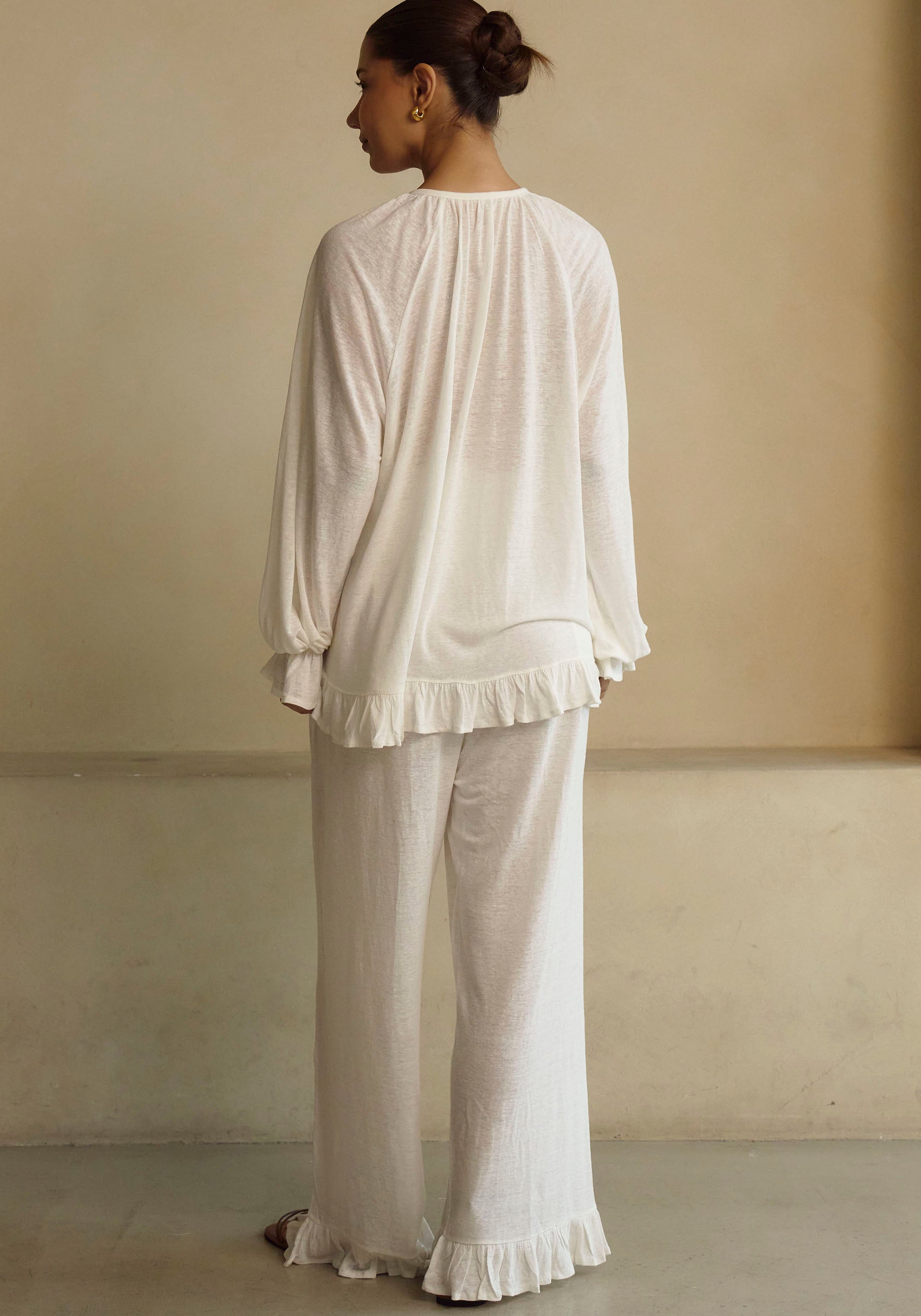 CERES LINEN KNIT BLOUSE & PANTS SET