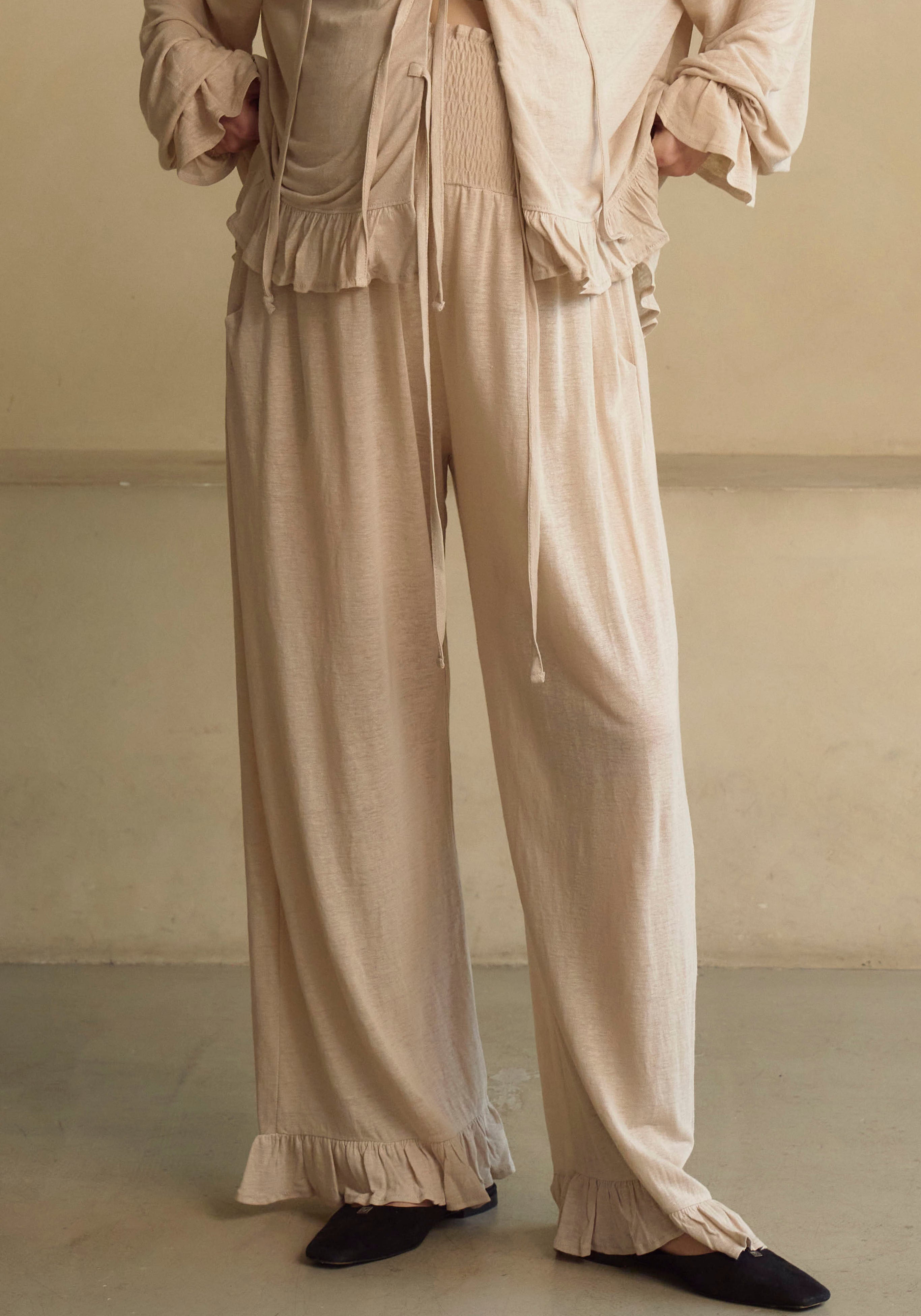 CERES LINEN KNIT BLOUSE & PANTS SET