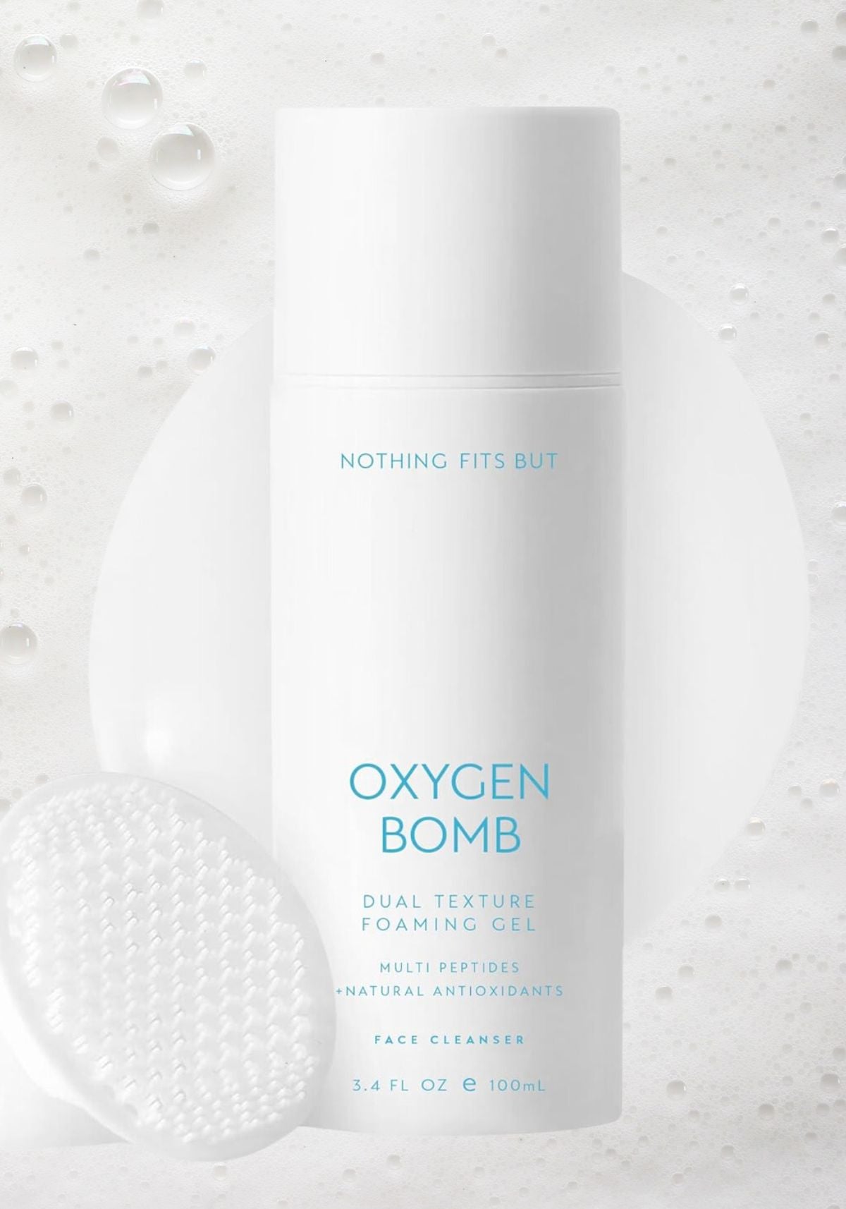 OXYGEN BOMB DUAL TEXTURE PORE PURIFYING GEL FACE CLEANSER & SILICONE BRUSH PAD