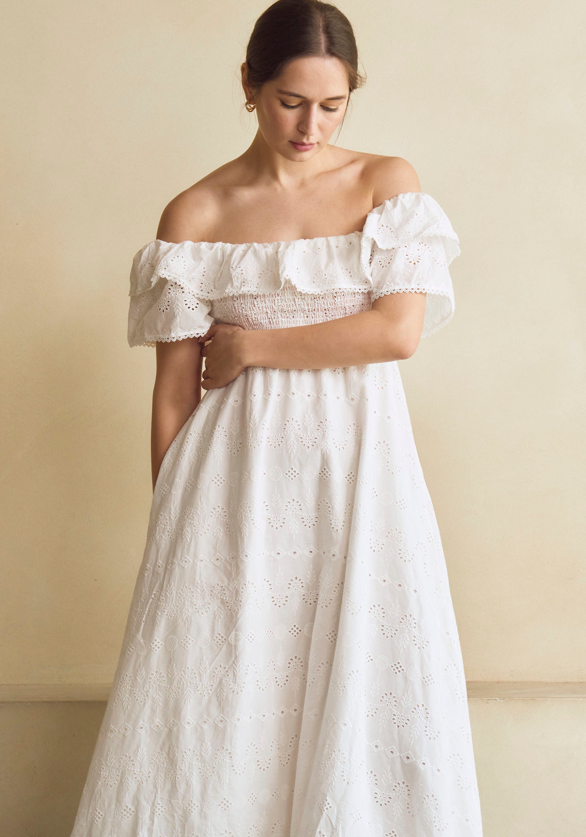 EYELET DRESS