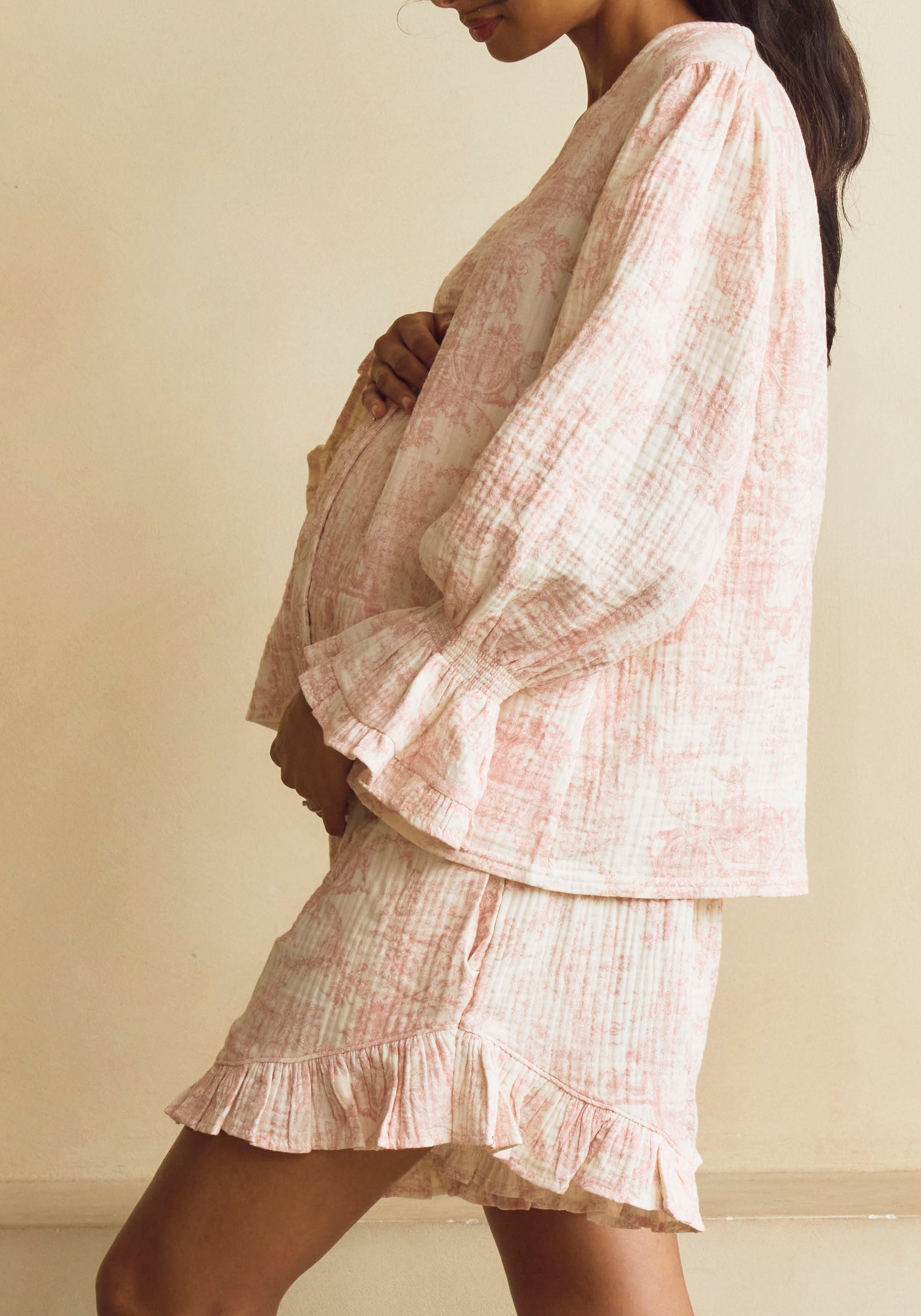 LUXE RUFFLED MUSLIN SET