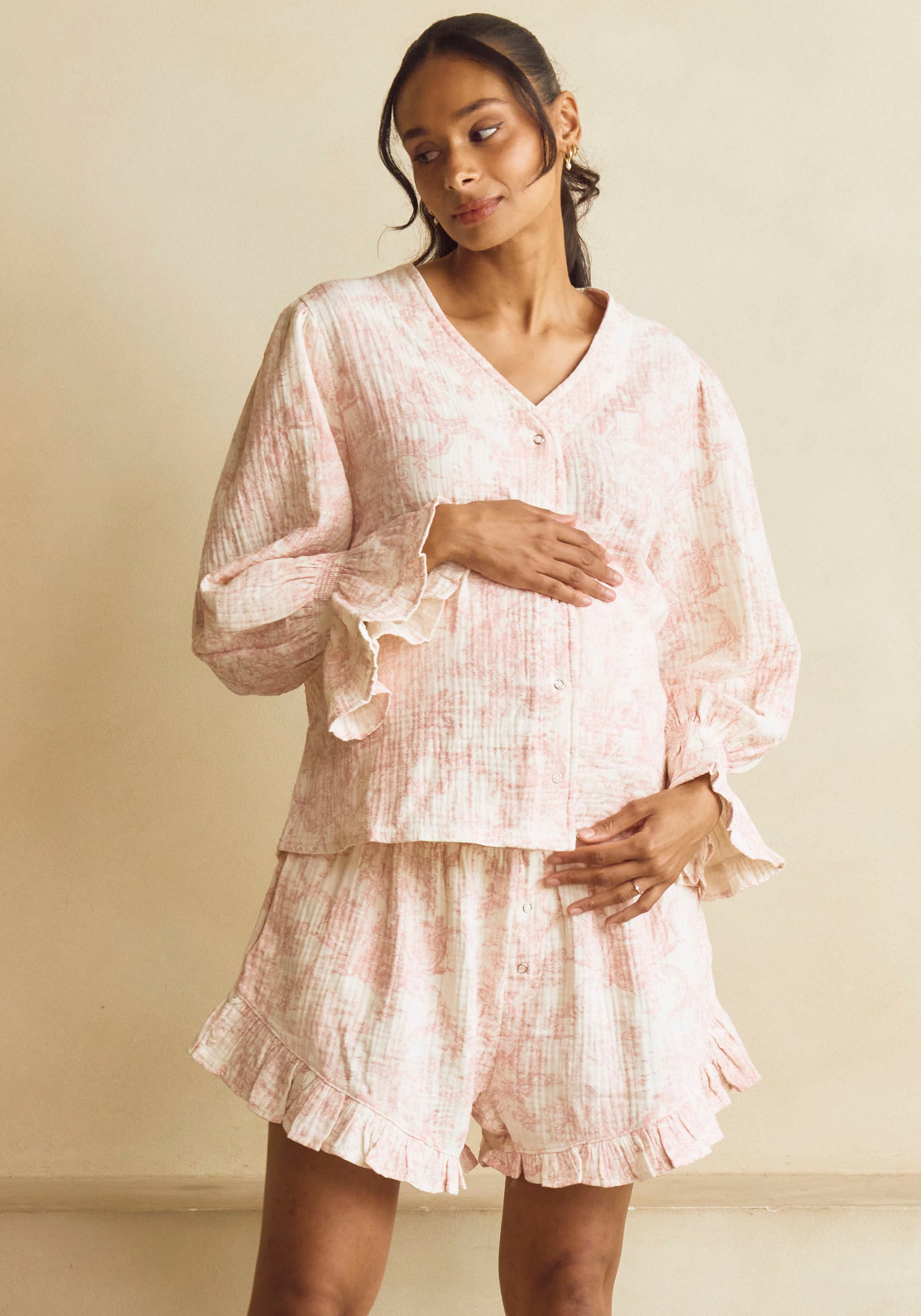 LUXE RUFFLED MUSLIN SET