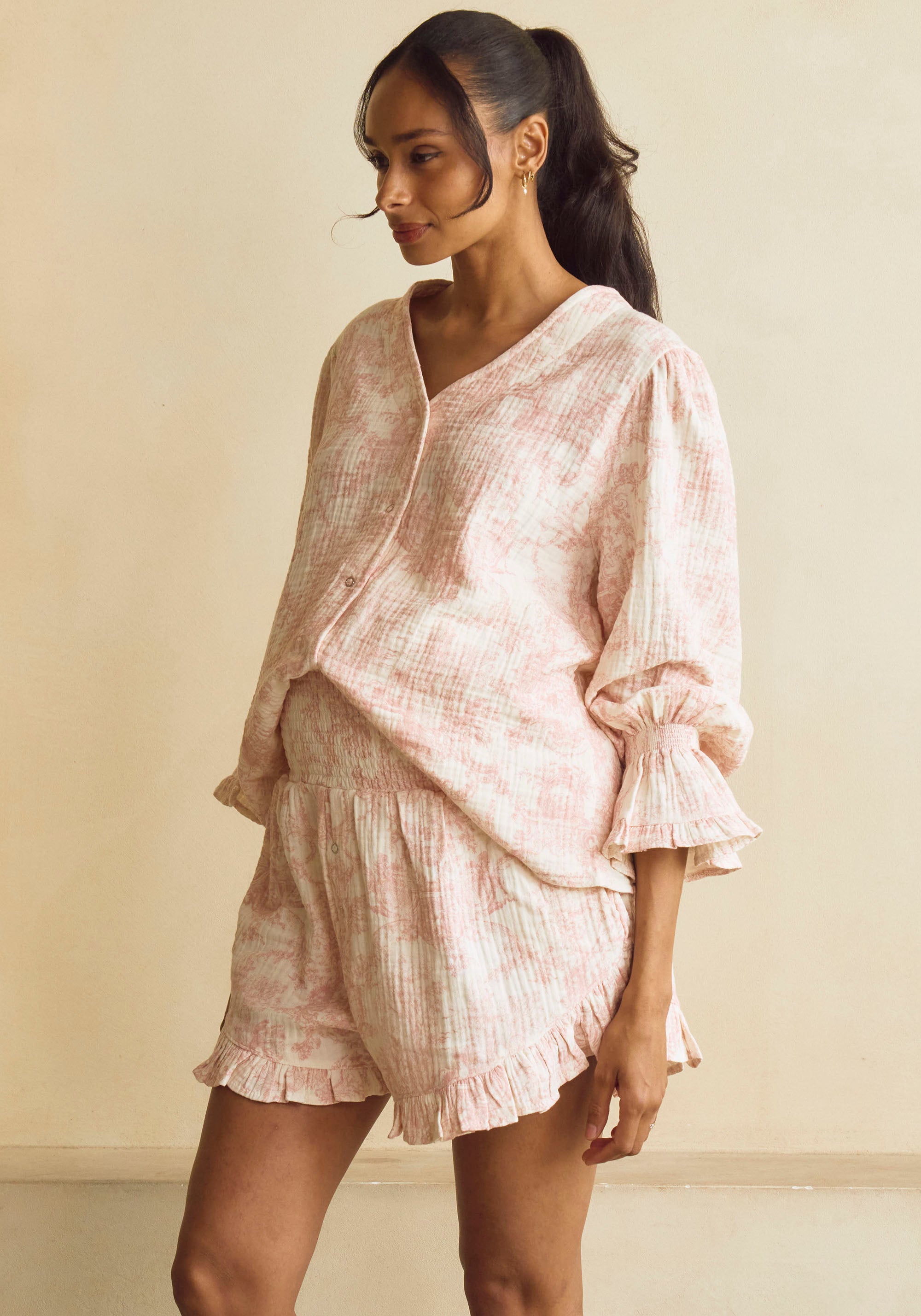 LUXE RUFFLED MUSLIN SET