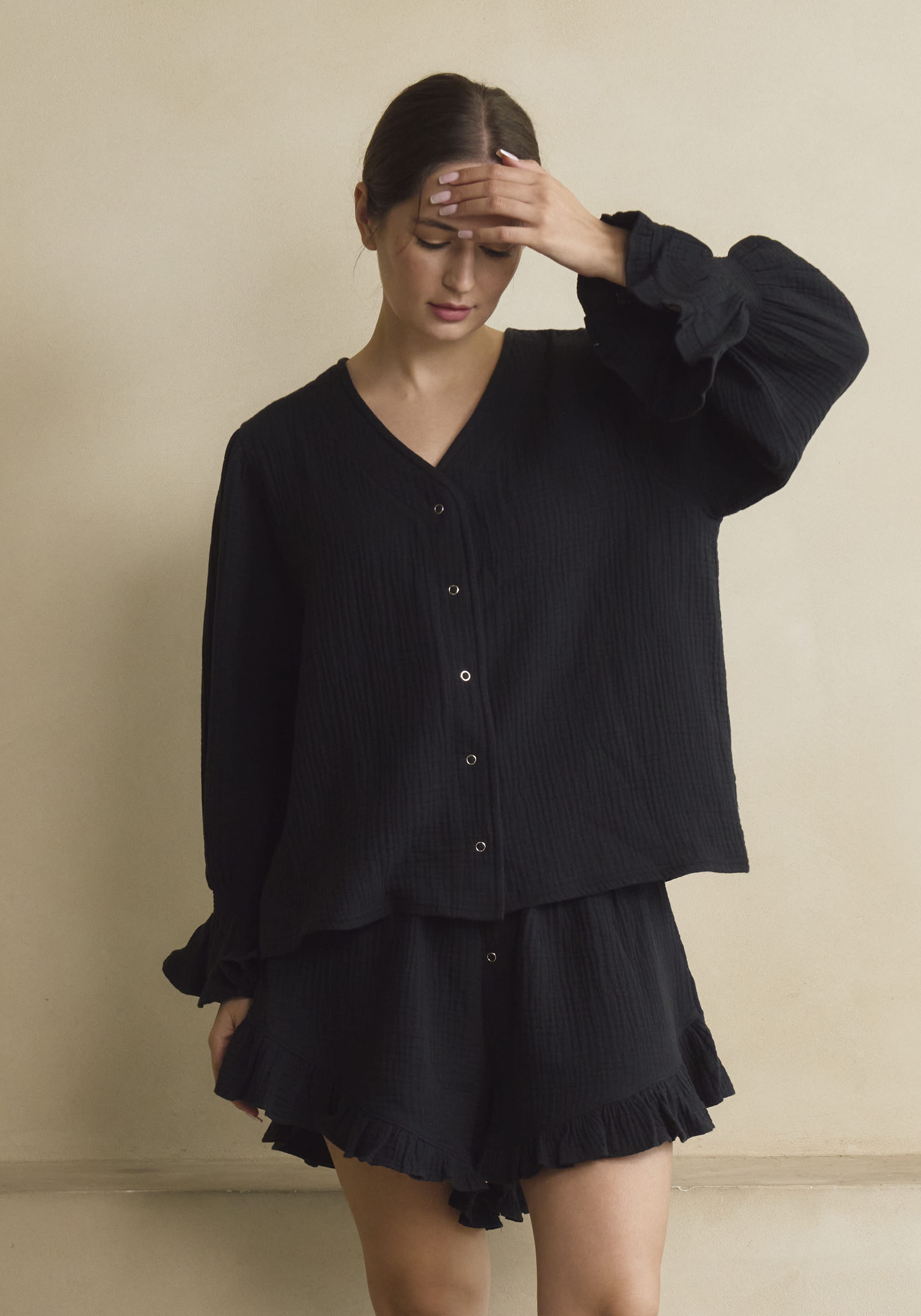LUXE RUFFLED MUSLIN SET