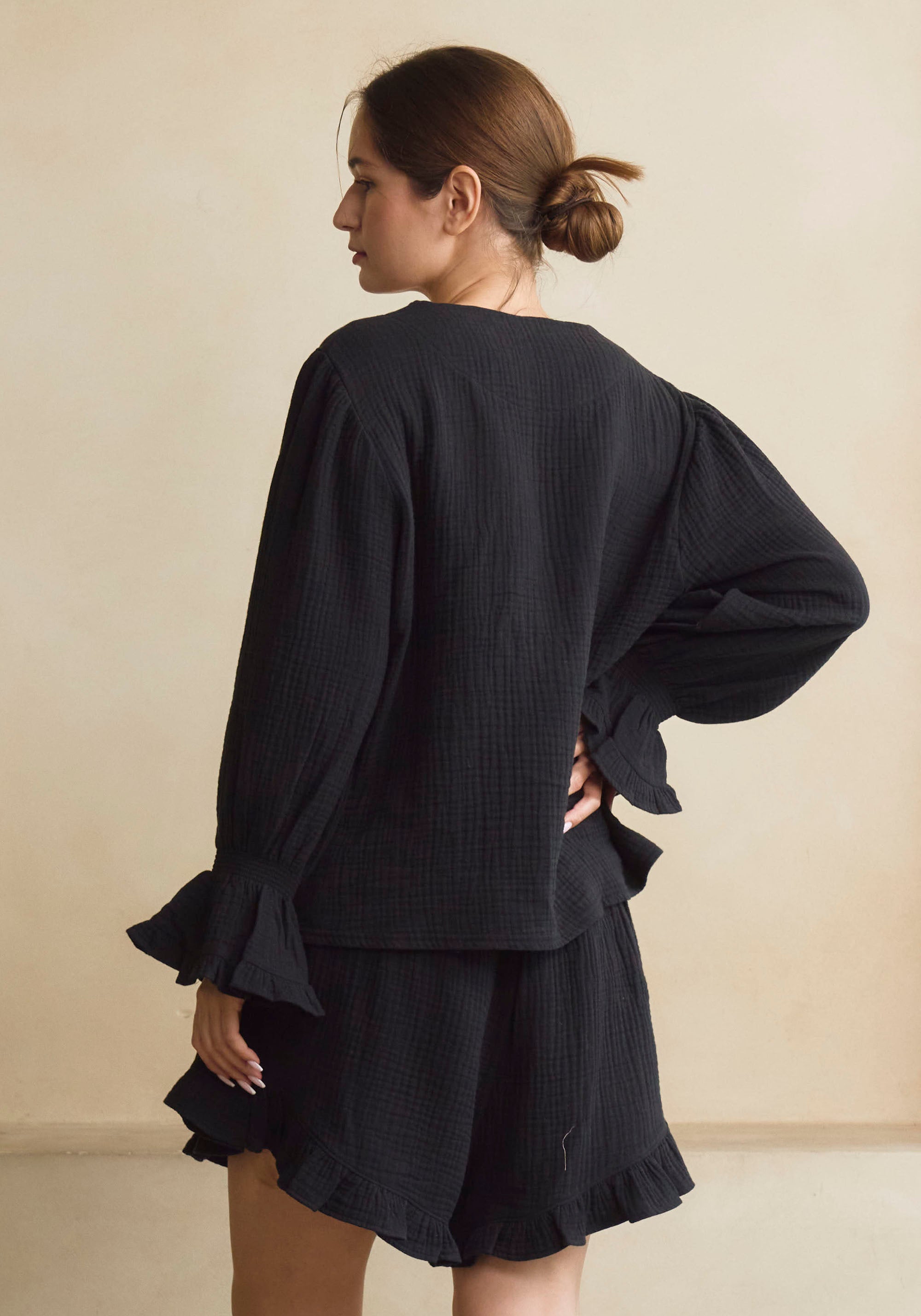 LUXE RUFFLED MUSLIN SET