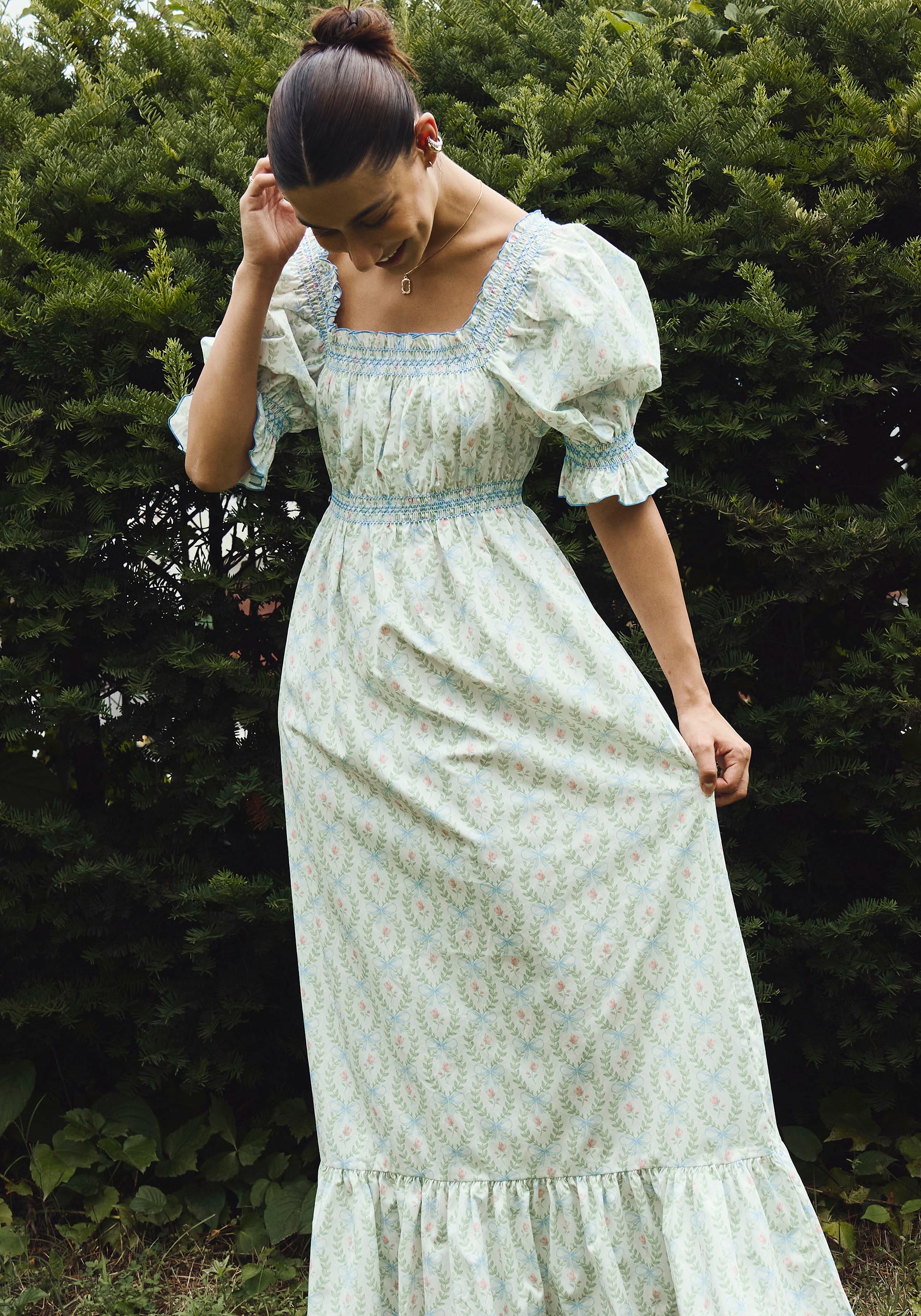 jia ruffle maxi dress JIA DRESS