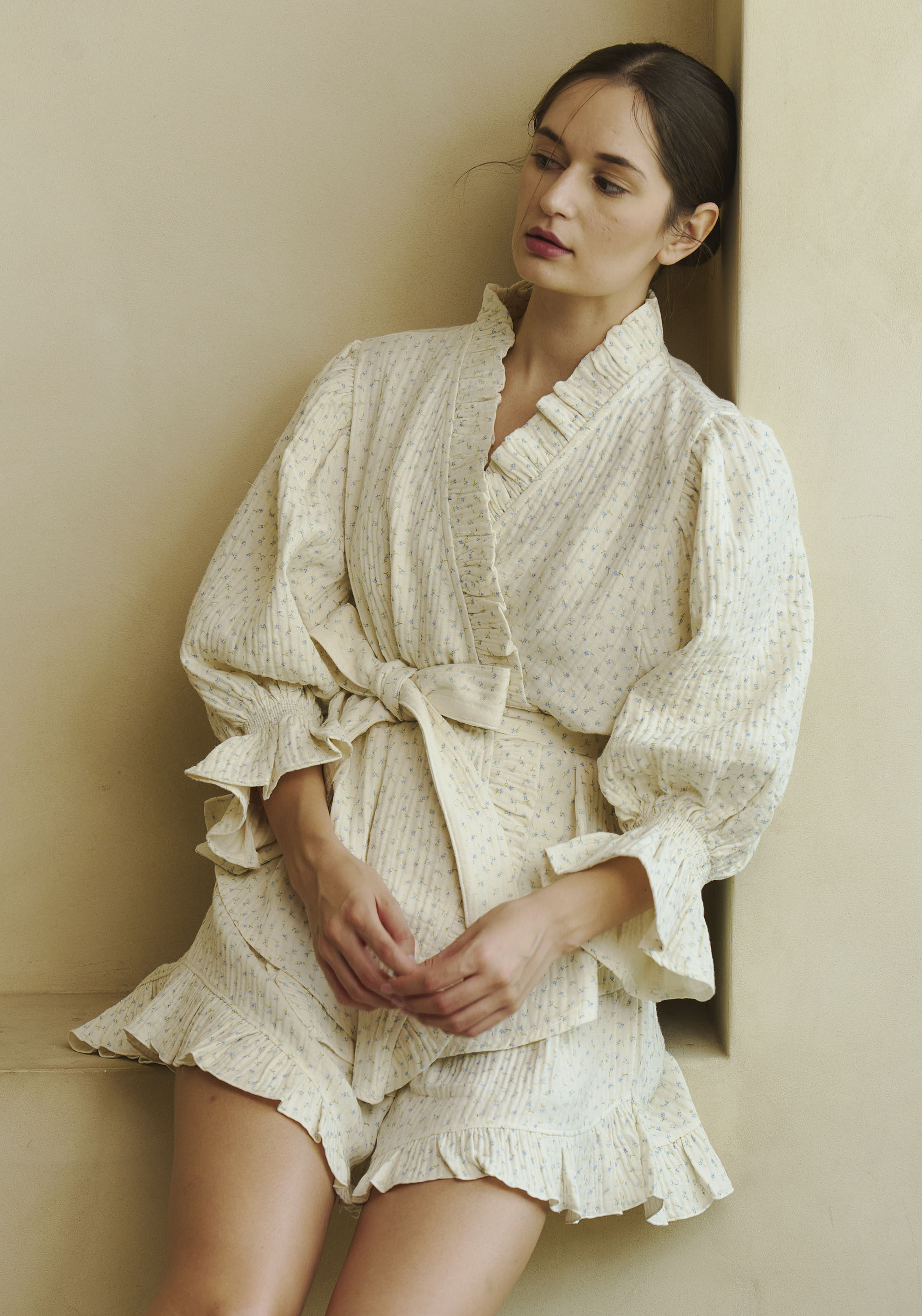 RUFFLED MUSLIN PJ SET