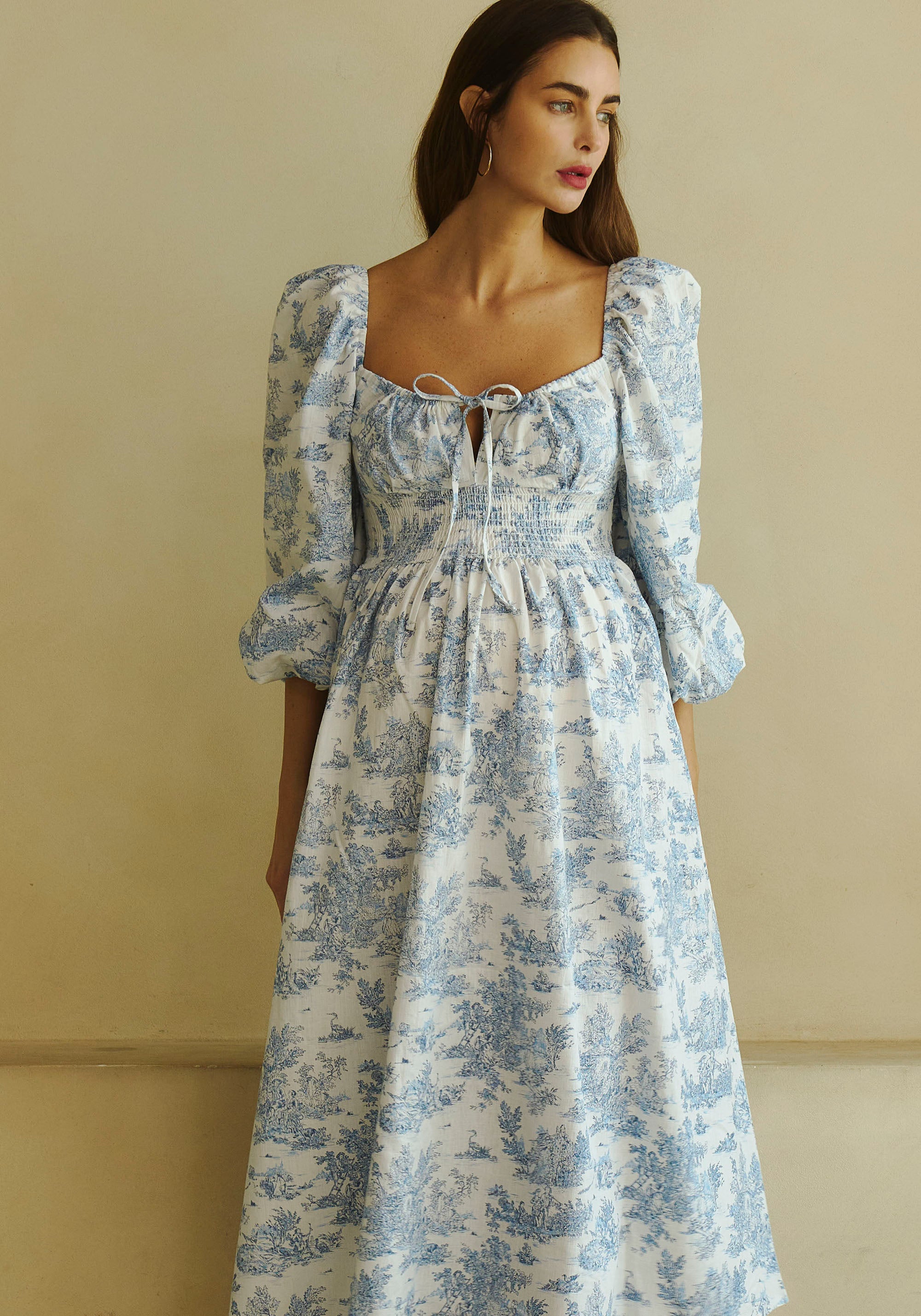 green emerald velvet dress Prom dress navy blue linen dress (1262) – Xiaolizi