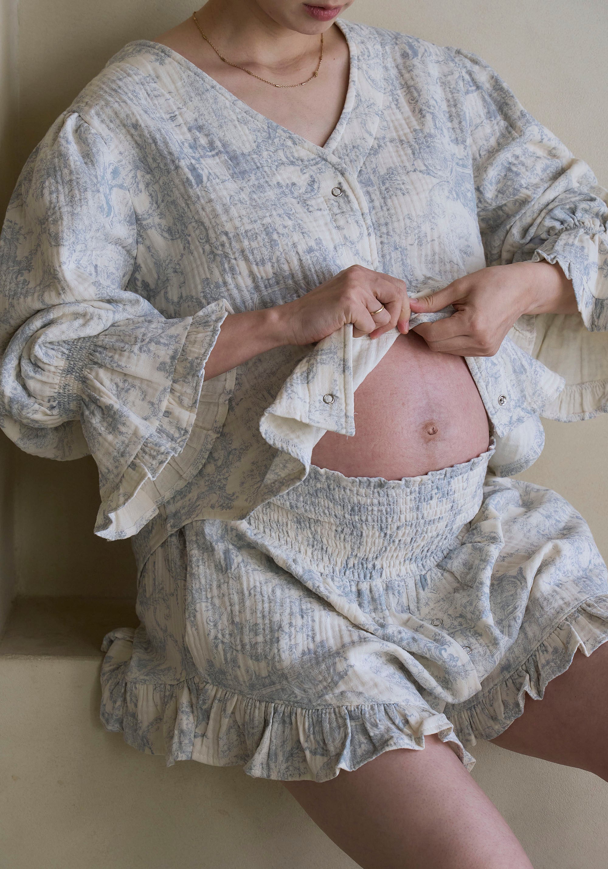 LUXE RUFFLED MUSLIN SET