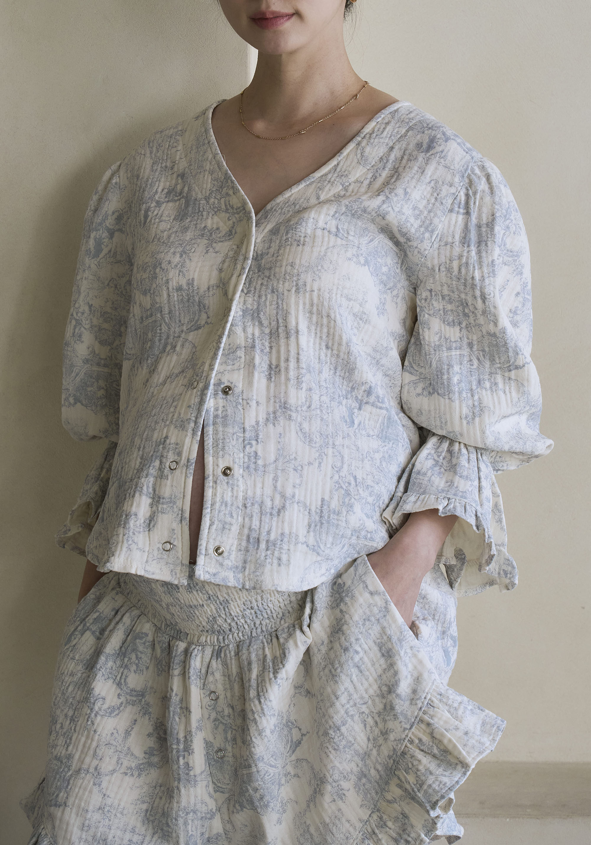 LUXE RUFFLED MUSLIN SET