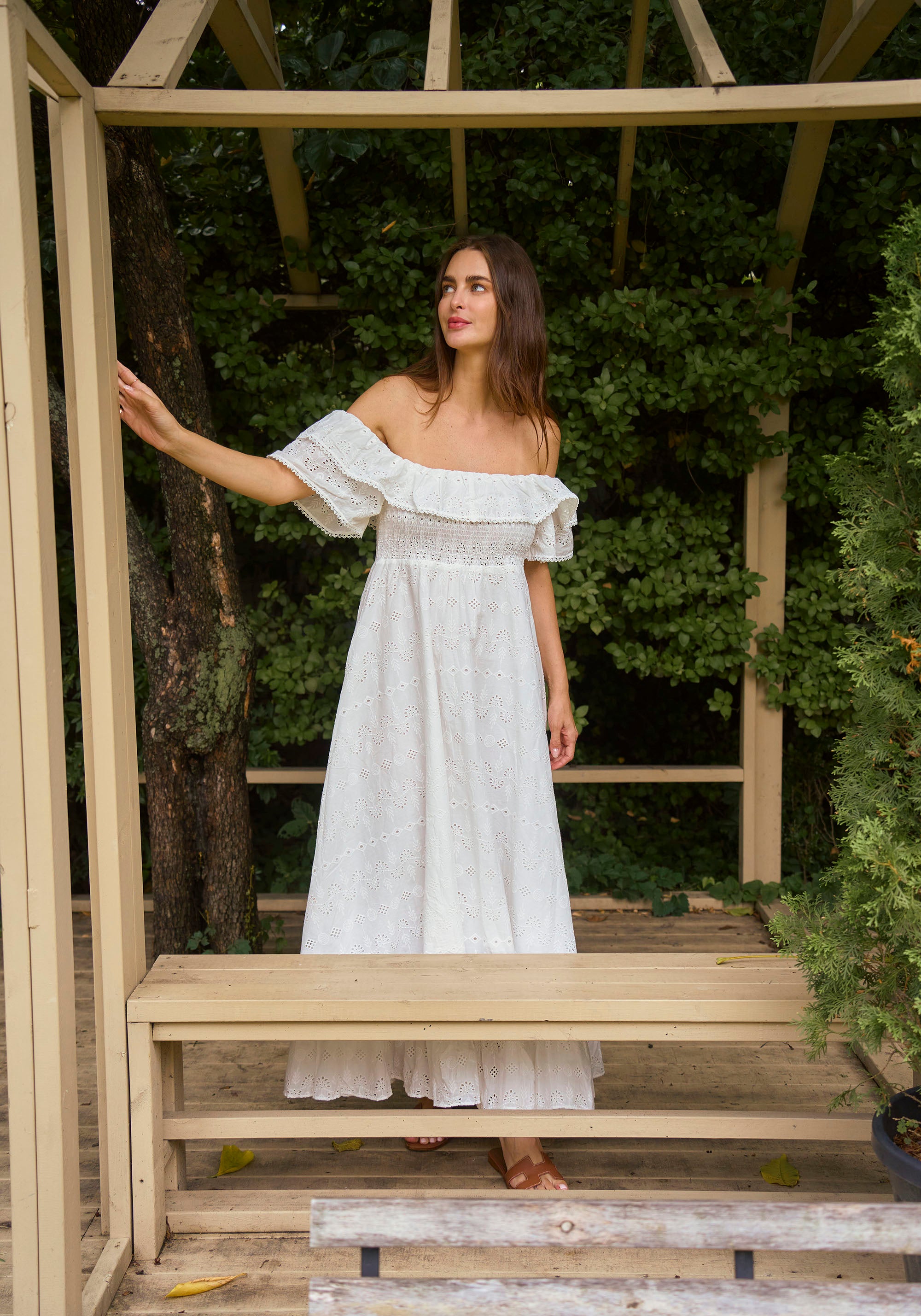 EYELET DRESS