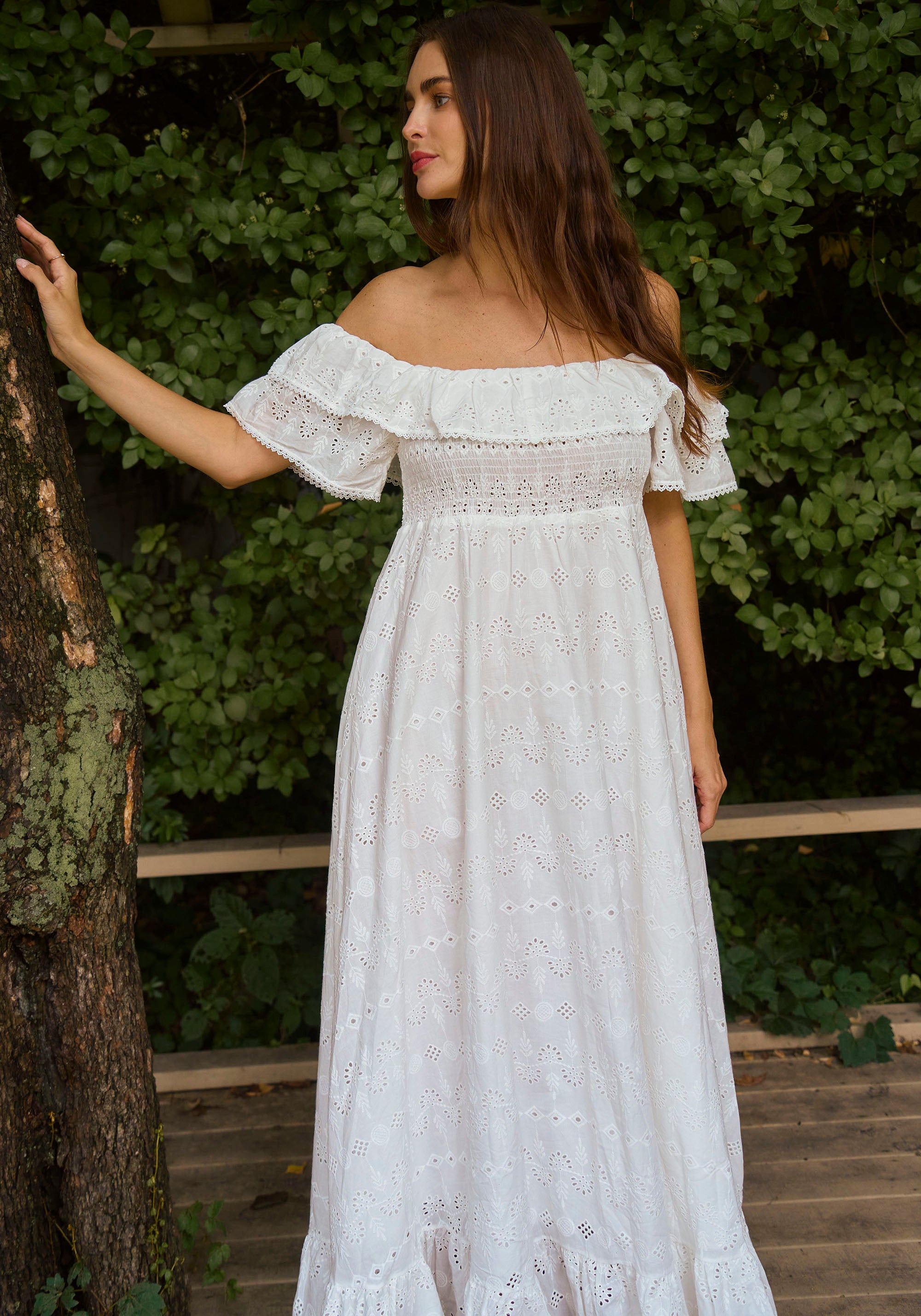 EYELET DRESS