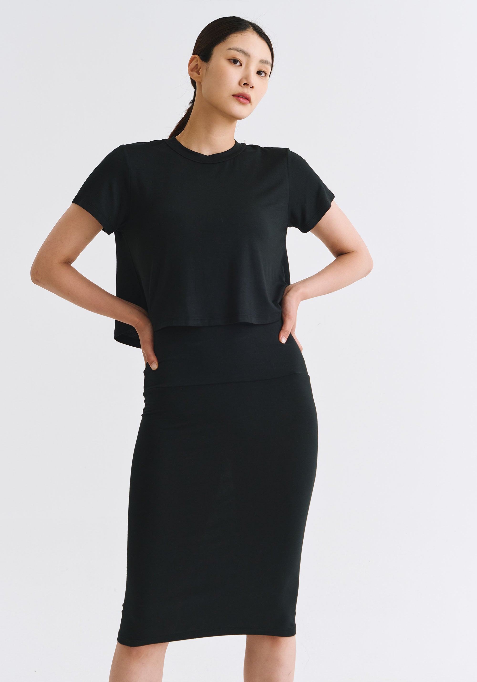 BUTTER SOFT MODAL TOP & SKIRT SET