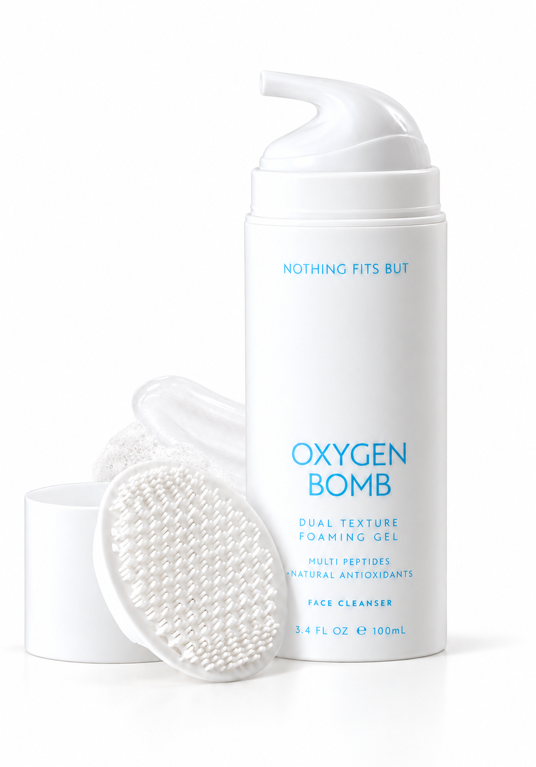 OXYGEN BOMB DUAL TEXTURE PORE PURIFYING GEL FACE CLEANSER & SILICONE BRUSH PAD