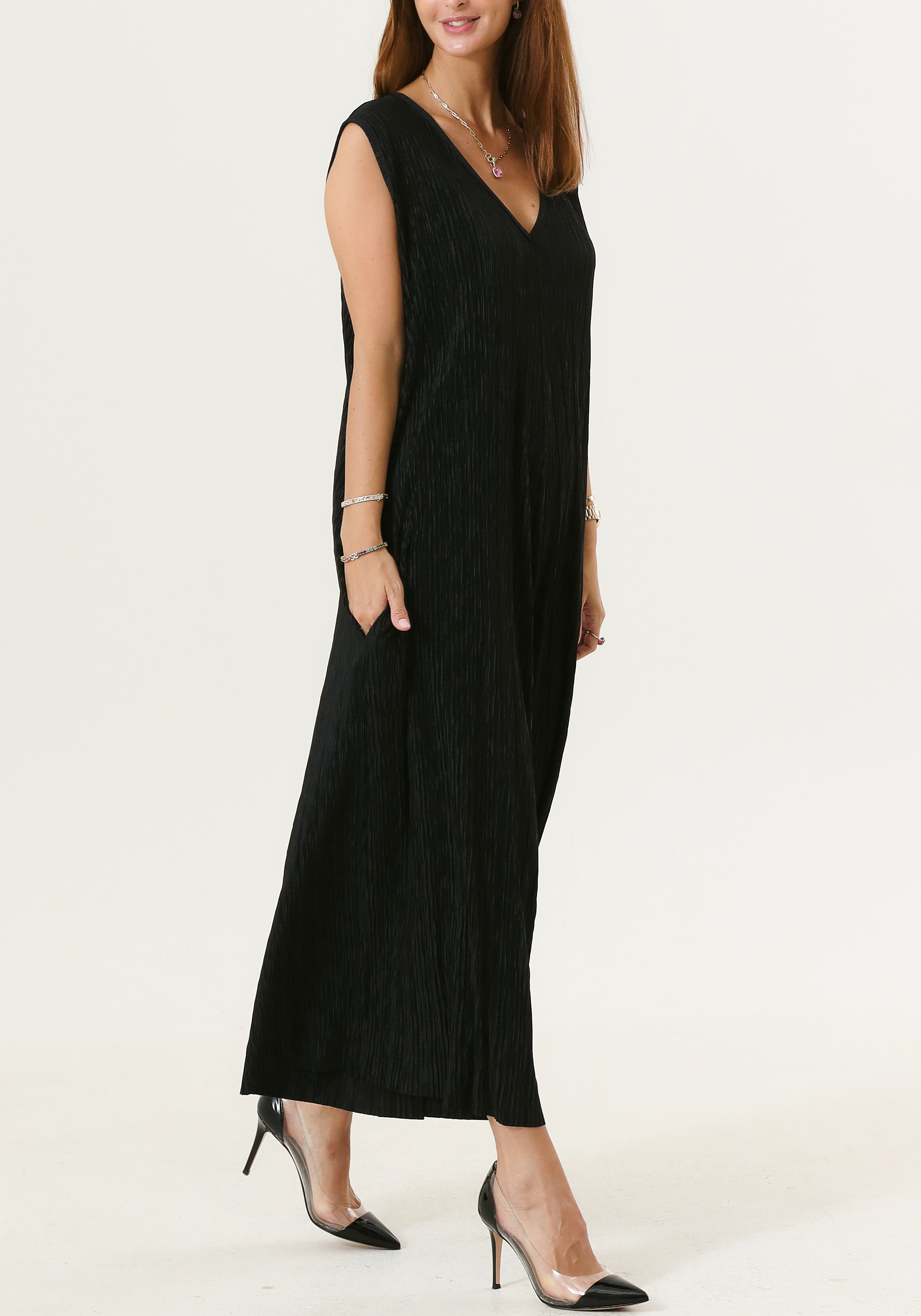 SUPER COMFY PLEATED JUMPSUIT