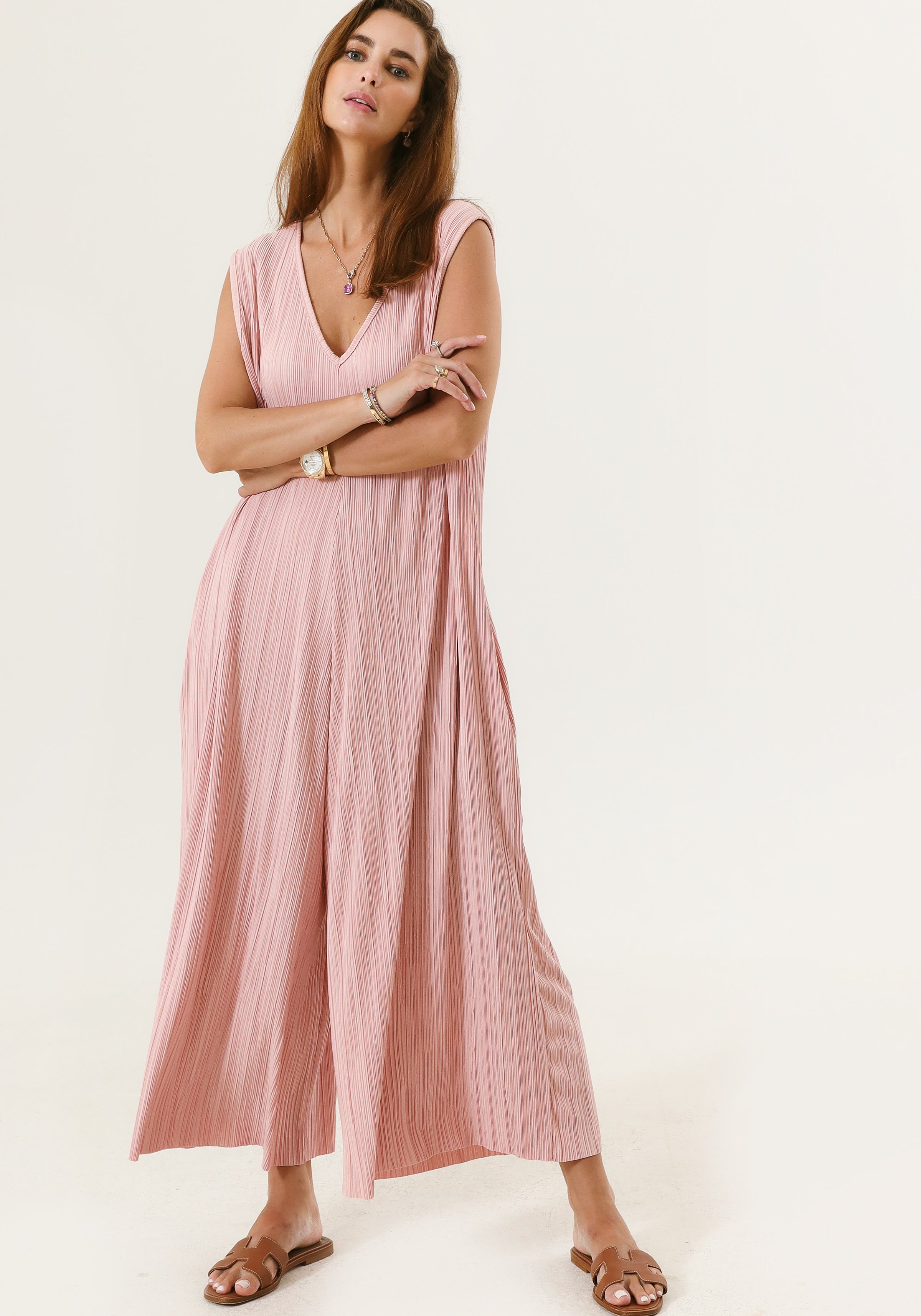 SUPER COMFY PLEATED JUMPSUIT