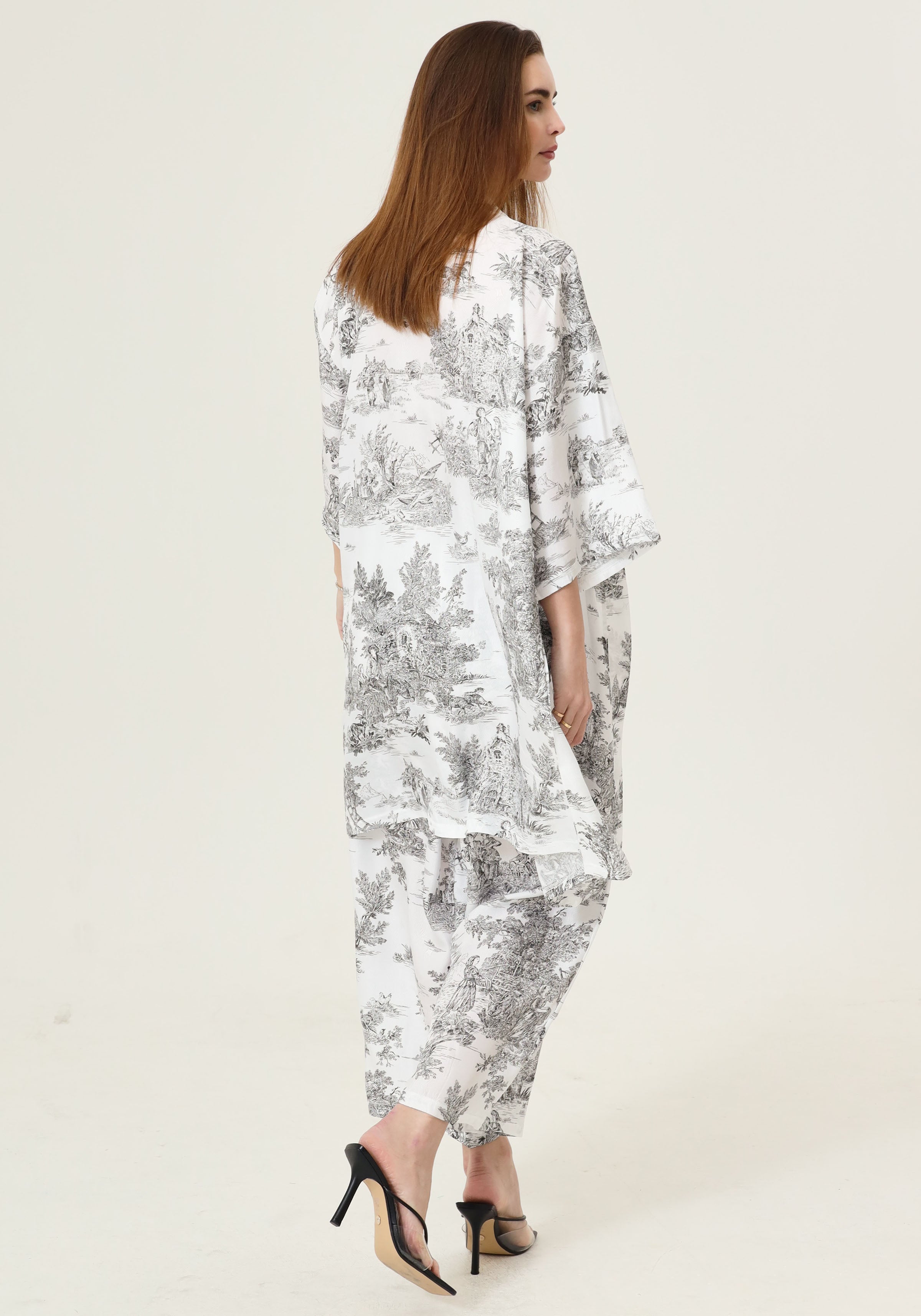 VEGAN SILK ROBE & PANTS SET