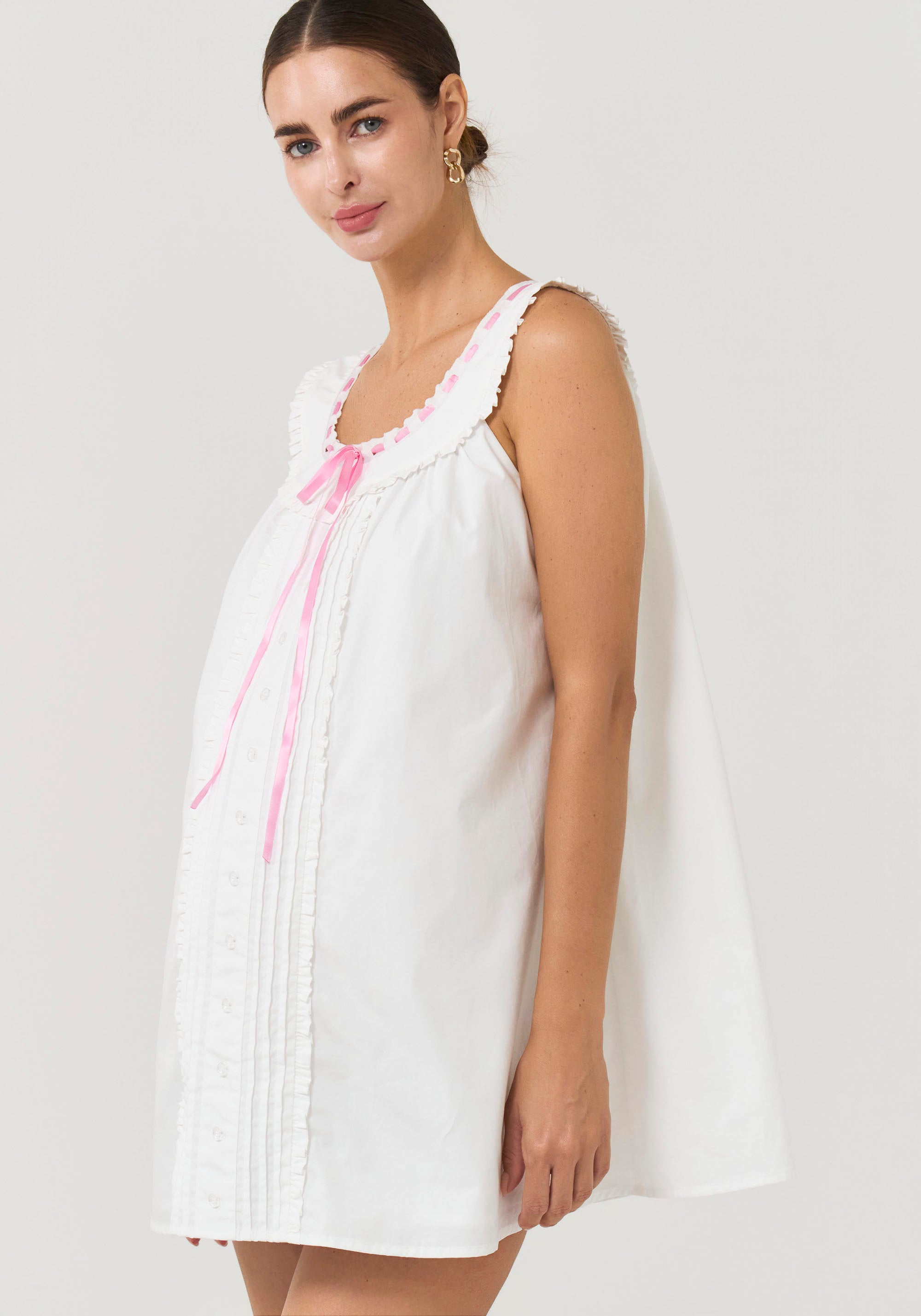 POPLIN BOW DRESS