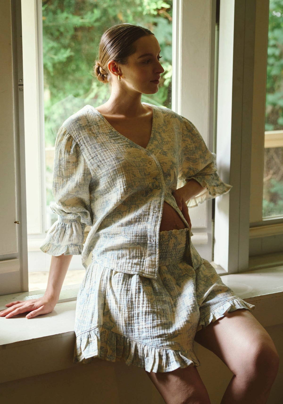 LUXE RUFFLED MUSLIN SET
