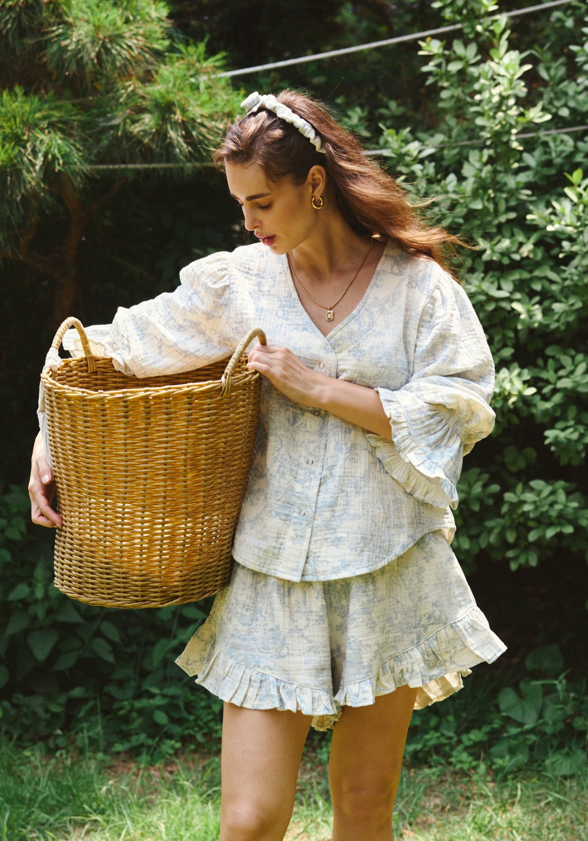 LUXE RUFFLED MUSLIN SET