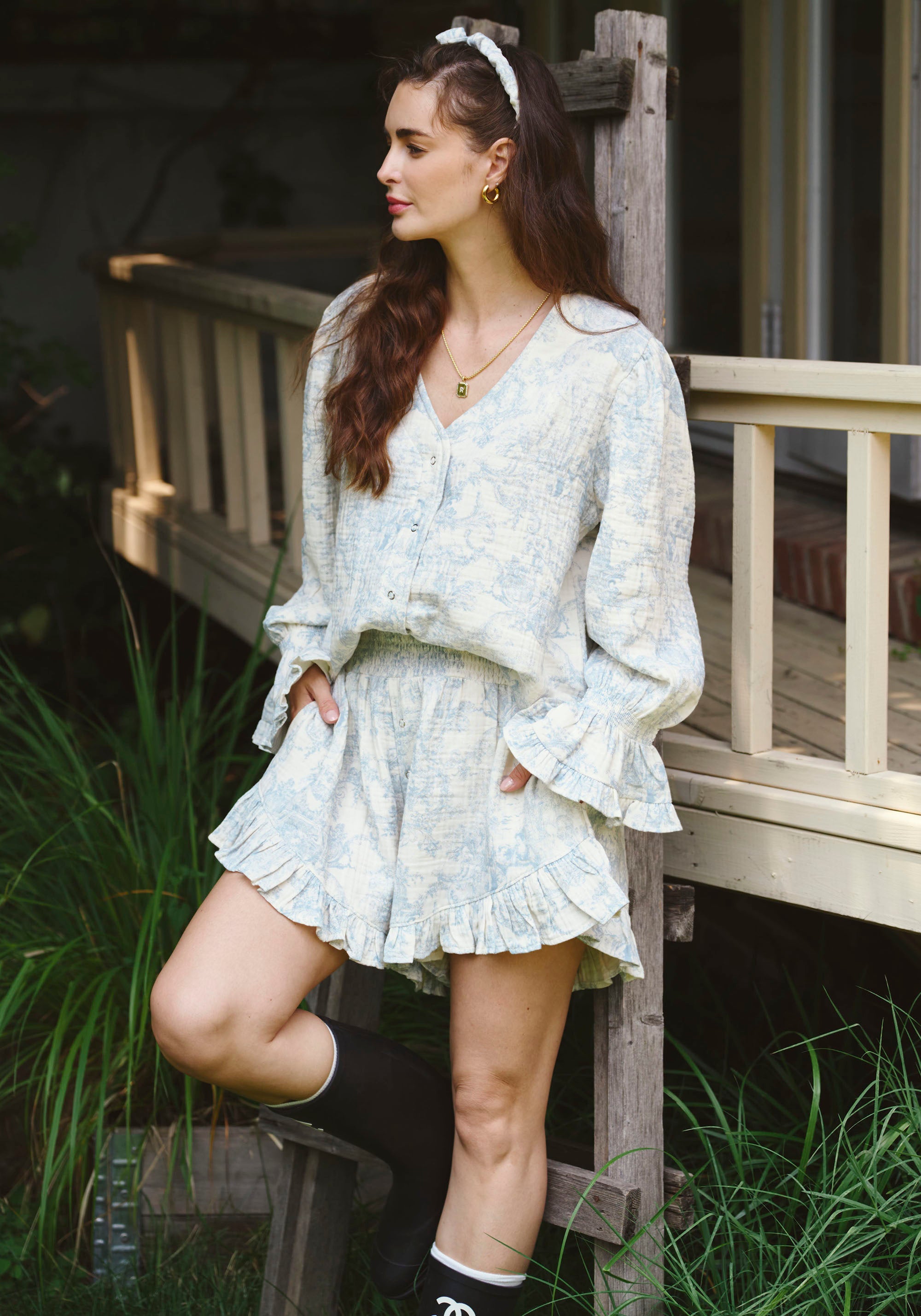 LUXE RUFFLED MUSLIN SET