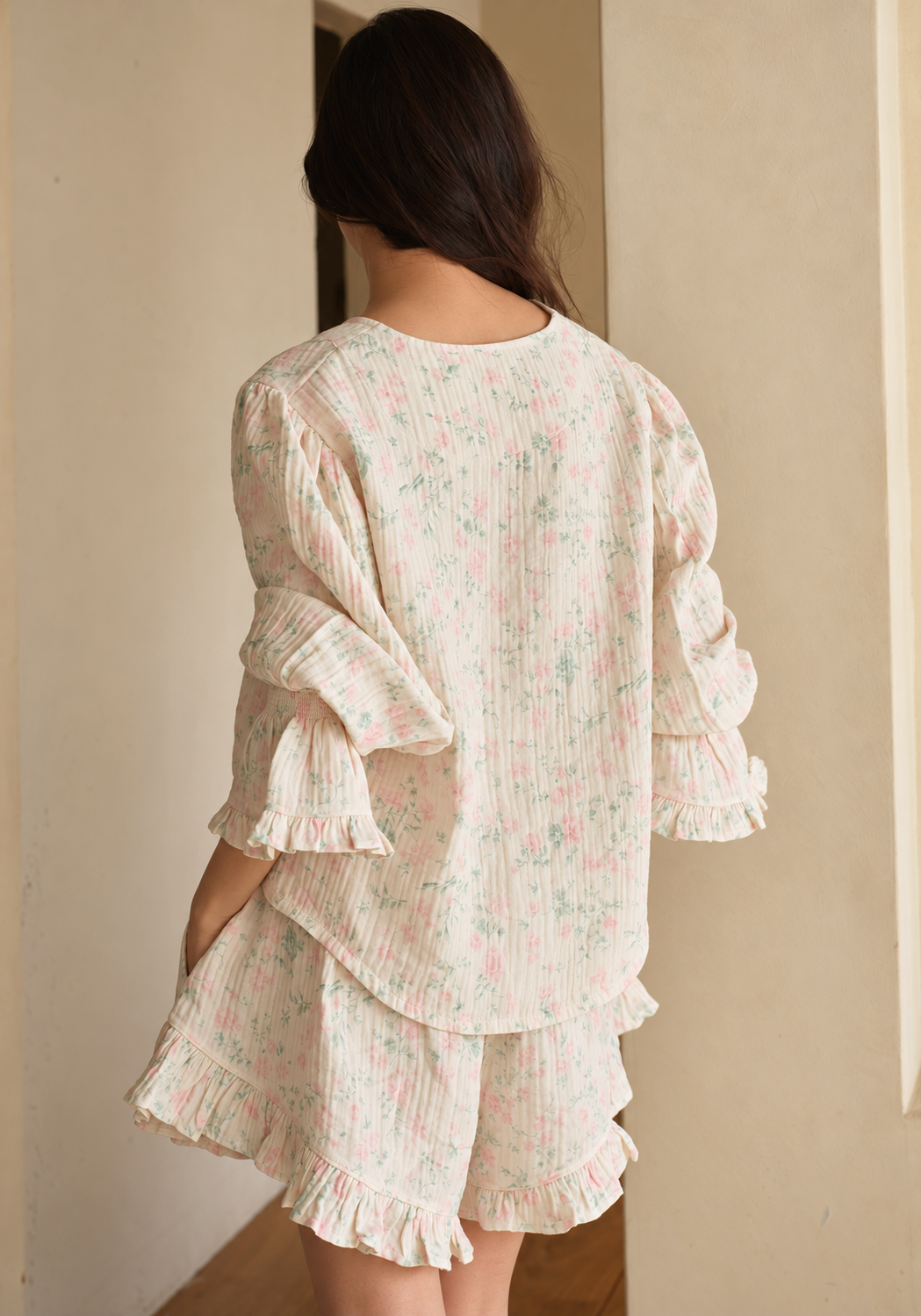 LUXE RUFFLED MUSLIN SET