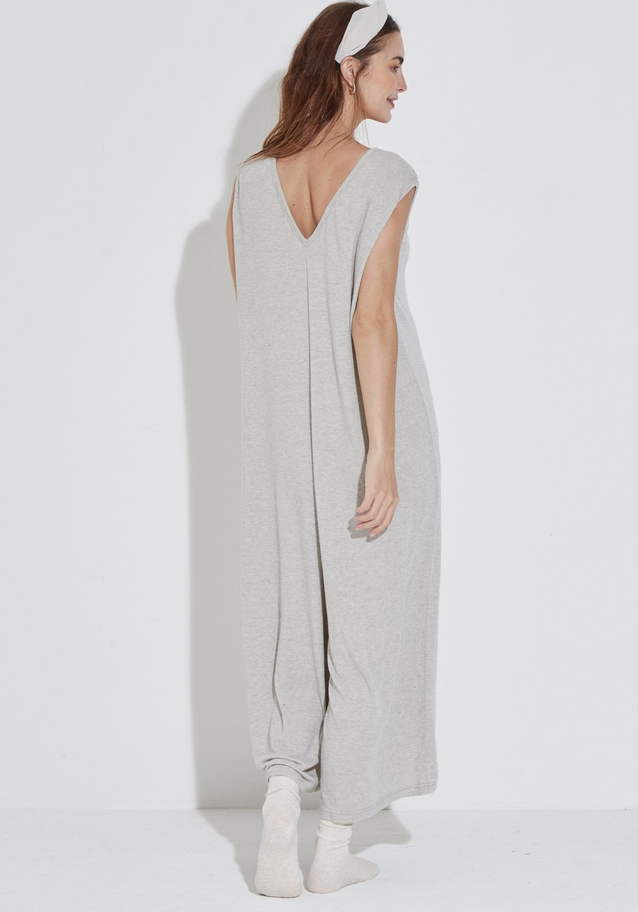 SOFT ANGORA GAUZE KNIT JUMPSUIT