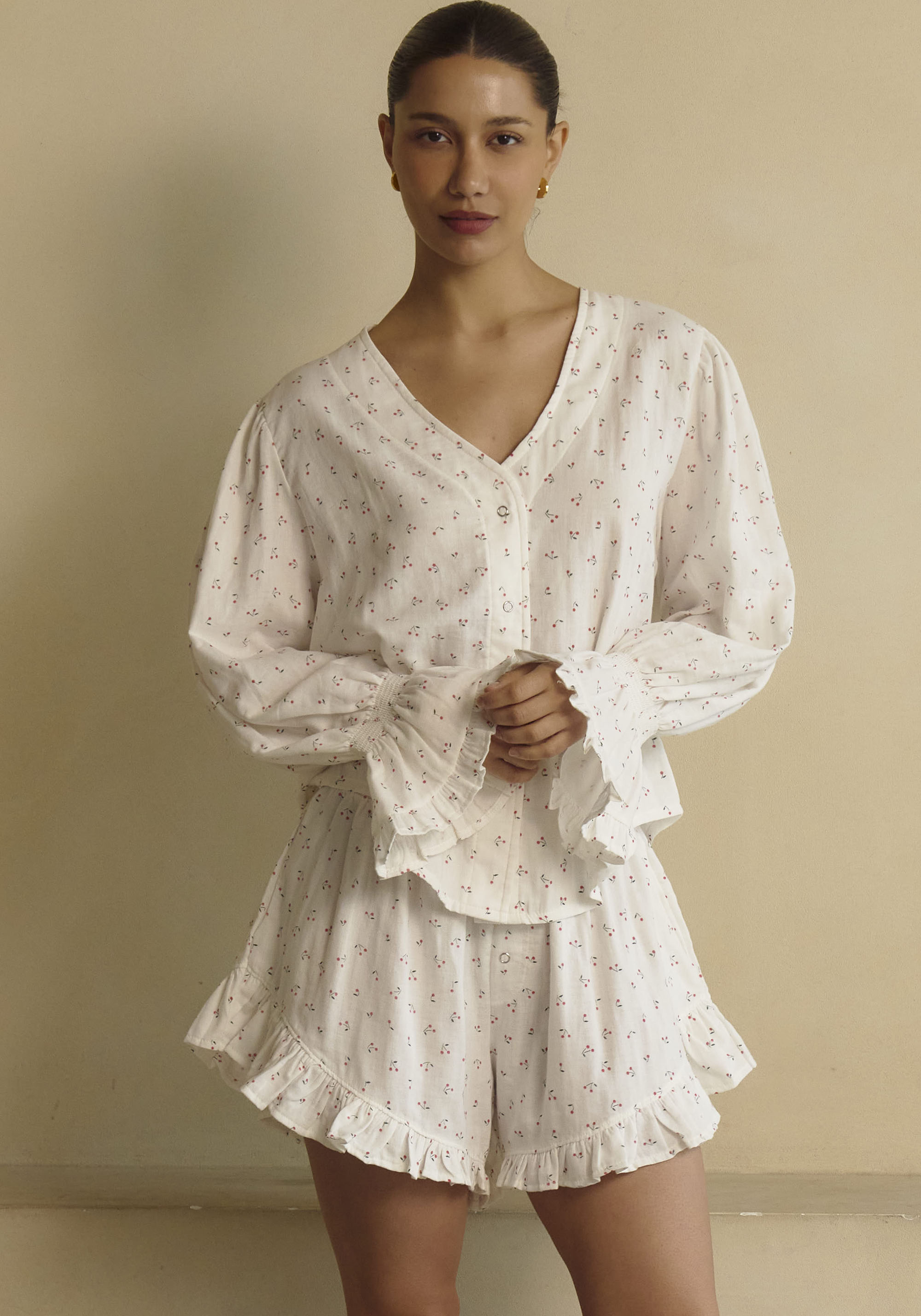 LUXE RUFFLED MUSLIN SET